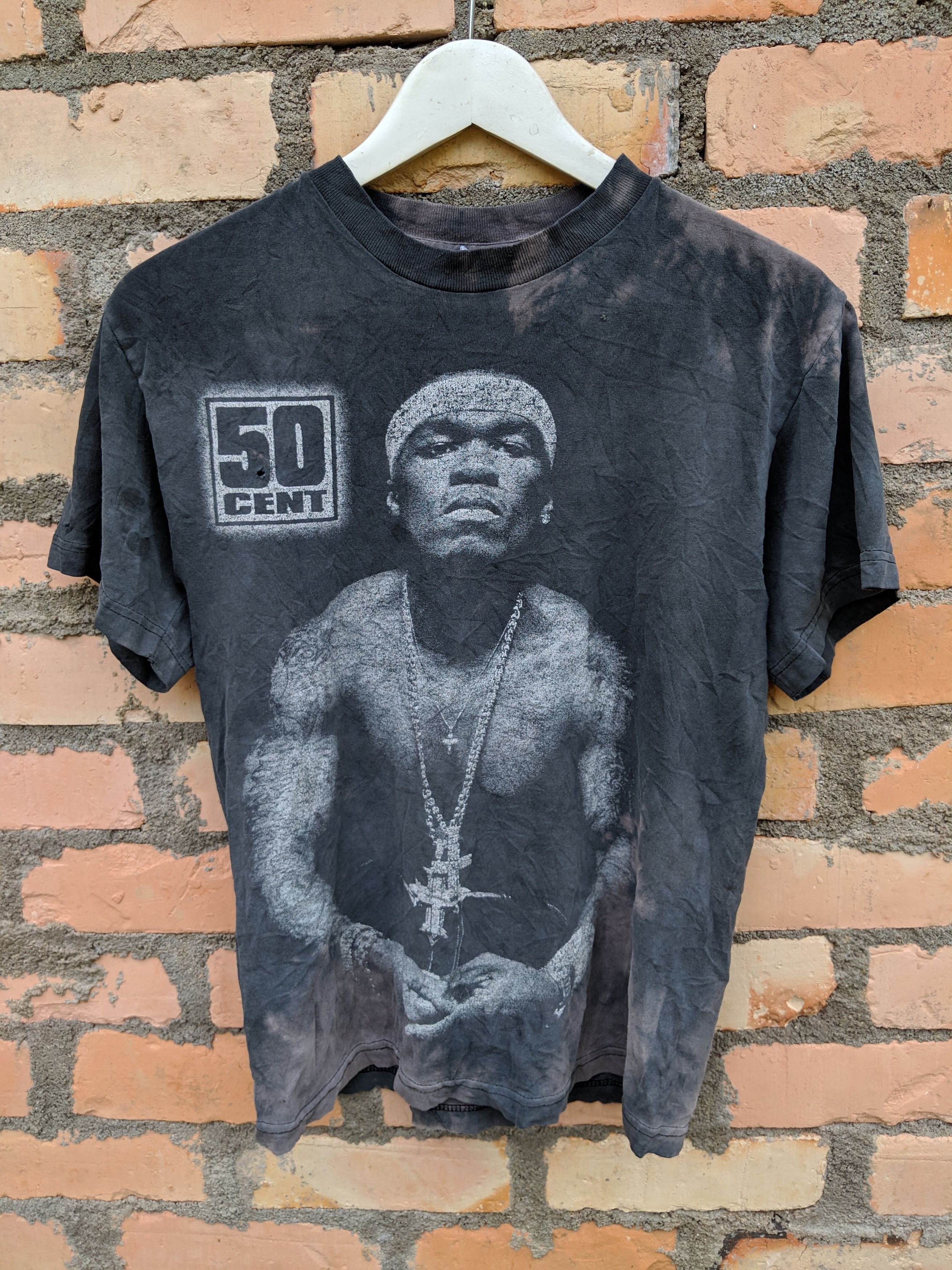 Band Tees Rap tee 50cent early 2000 big print/distressed shirt Size US S / EU 44-46 / 1 - 1 Thumbnail
