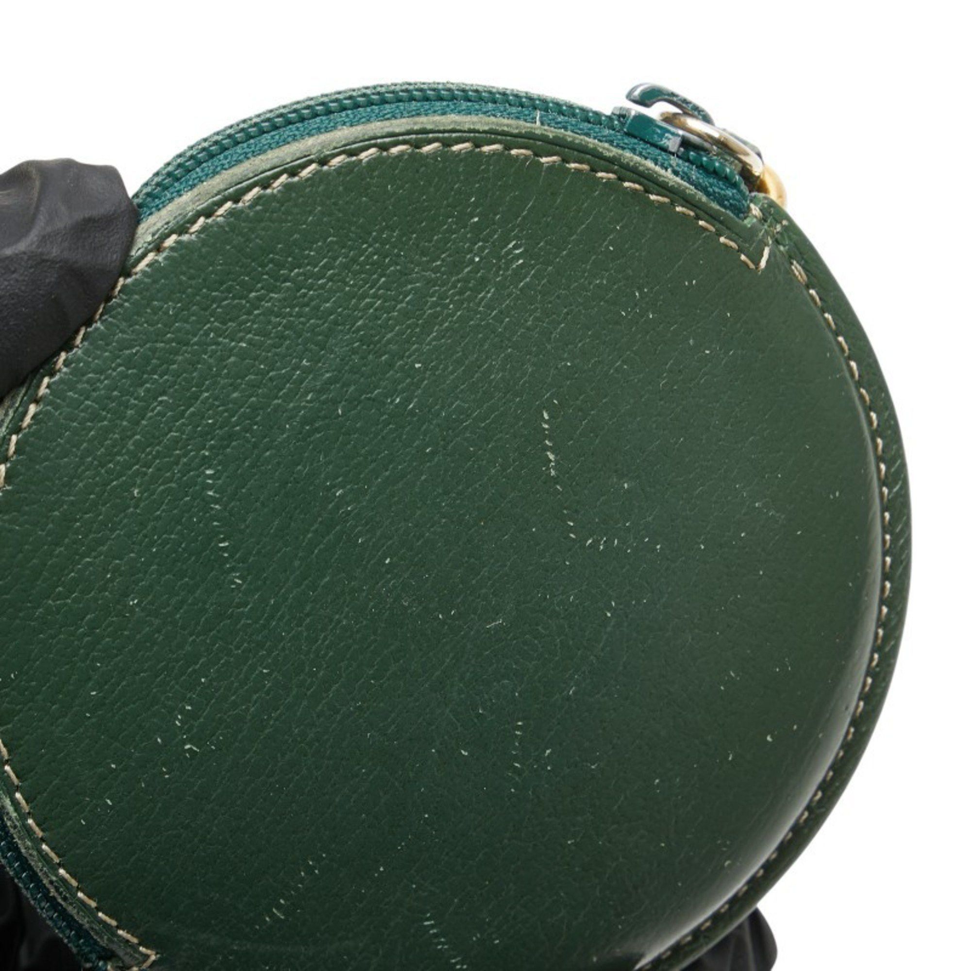 Loewe LOEWE Round Twisted Metal Coin Case Green Leather Women's Size ONE SIZE - 5 Thumbnail