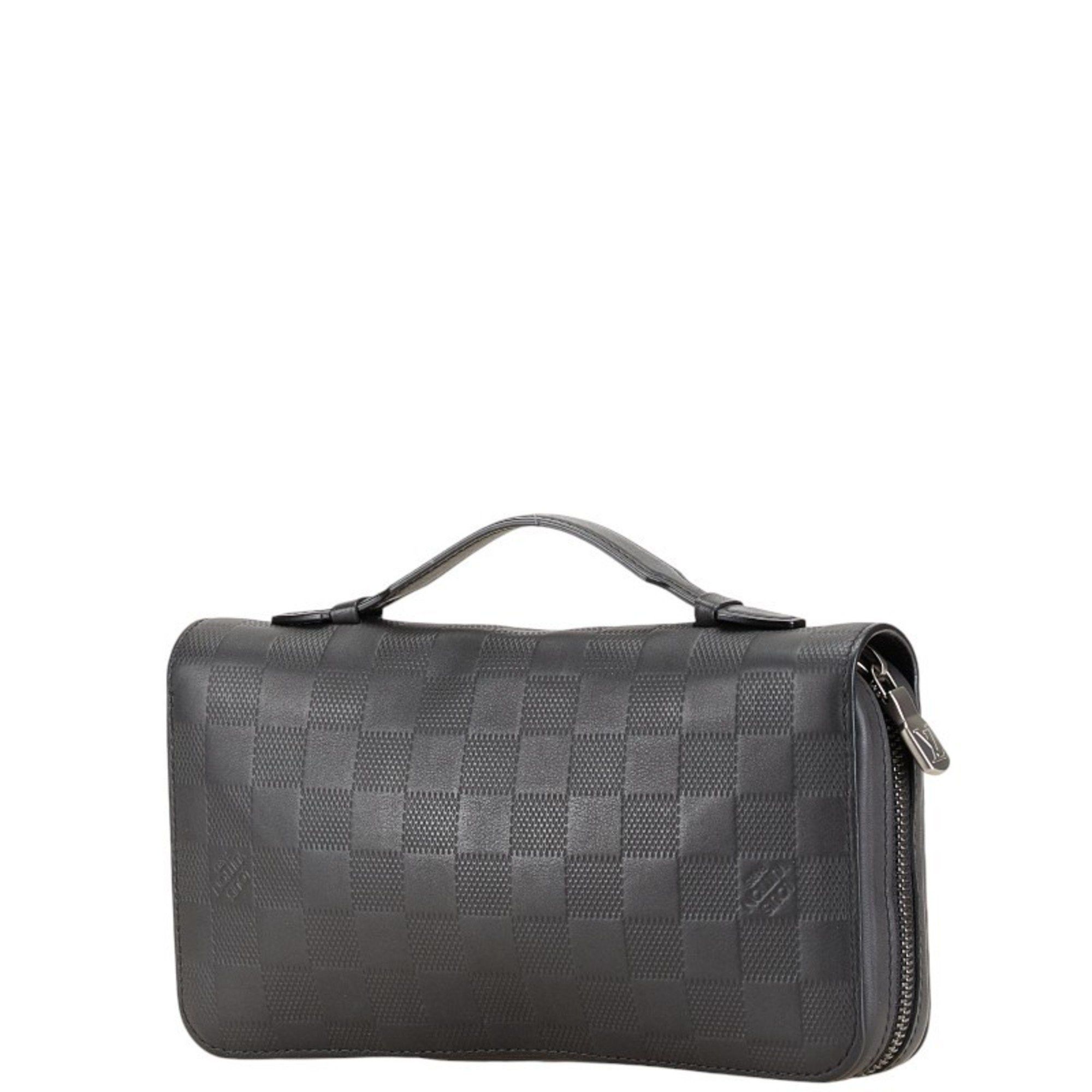 Louis Vuitton Louis Vuitton Damier Infini Zippy XL Round Zipper Long Wallet N61254 Onyx Black PVC Leather Women's LOUIS VUITTON Size ONE SIZE - 2 Thumbnail