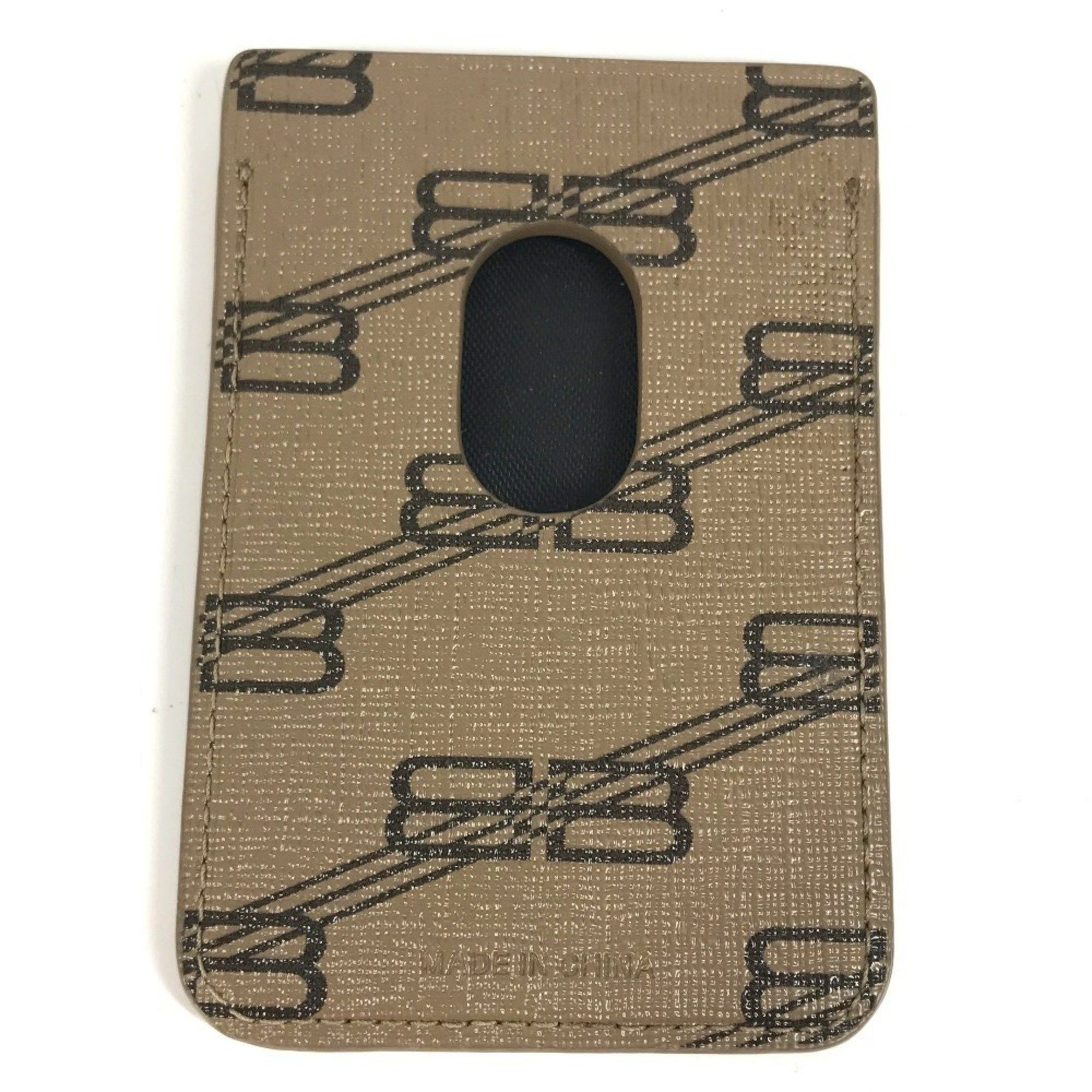 Balenciaga BALENCIAGA 675835 Logo Magsafe Business Card Holder Pass Case Smartphone Holder/Card Leather Men's Women's Brown Size ONE SIZE - 3 Thumbnail