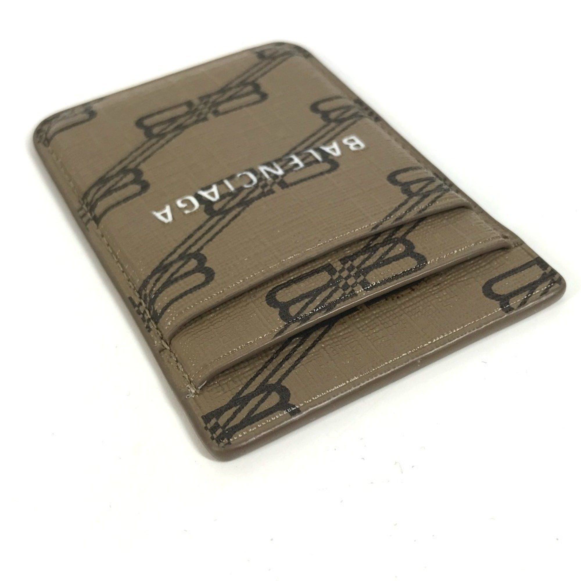 Balenciaga BALENCIAGA 675835 Logo Magsafe Business Card Holder Pass Case Smartphone Holder/Card Leather Men's Women's Brown Size ONE SIZE - 4 Thumbnail