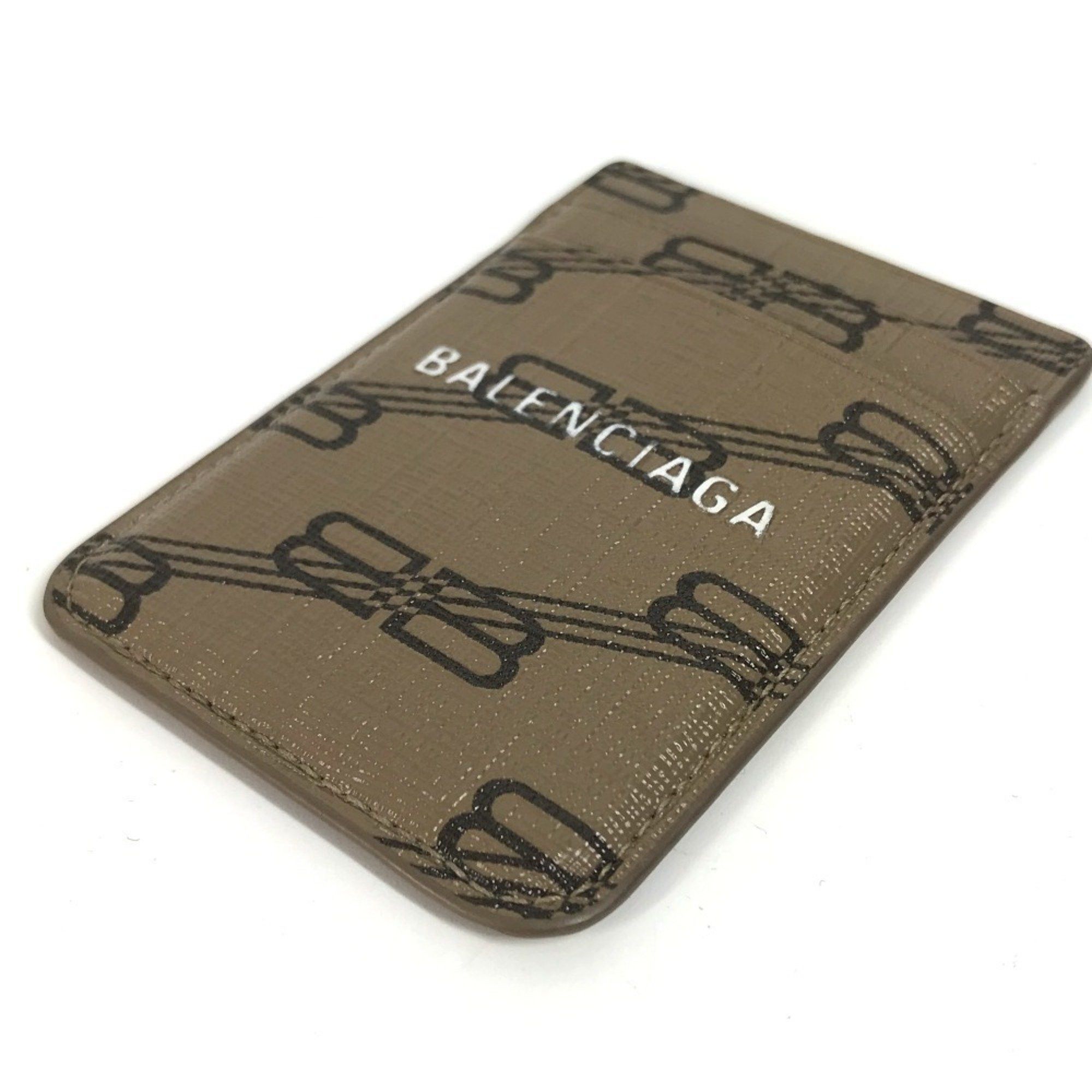 Balenciaga BALENCIAGA 675835 Logo Magsafe Business Card Holder Pass Case Smartphone Holder/Card Leather Men's Women's Brown Size ONE SIZE - 2 Thumbnail