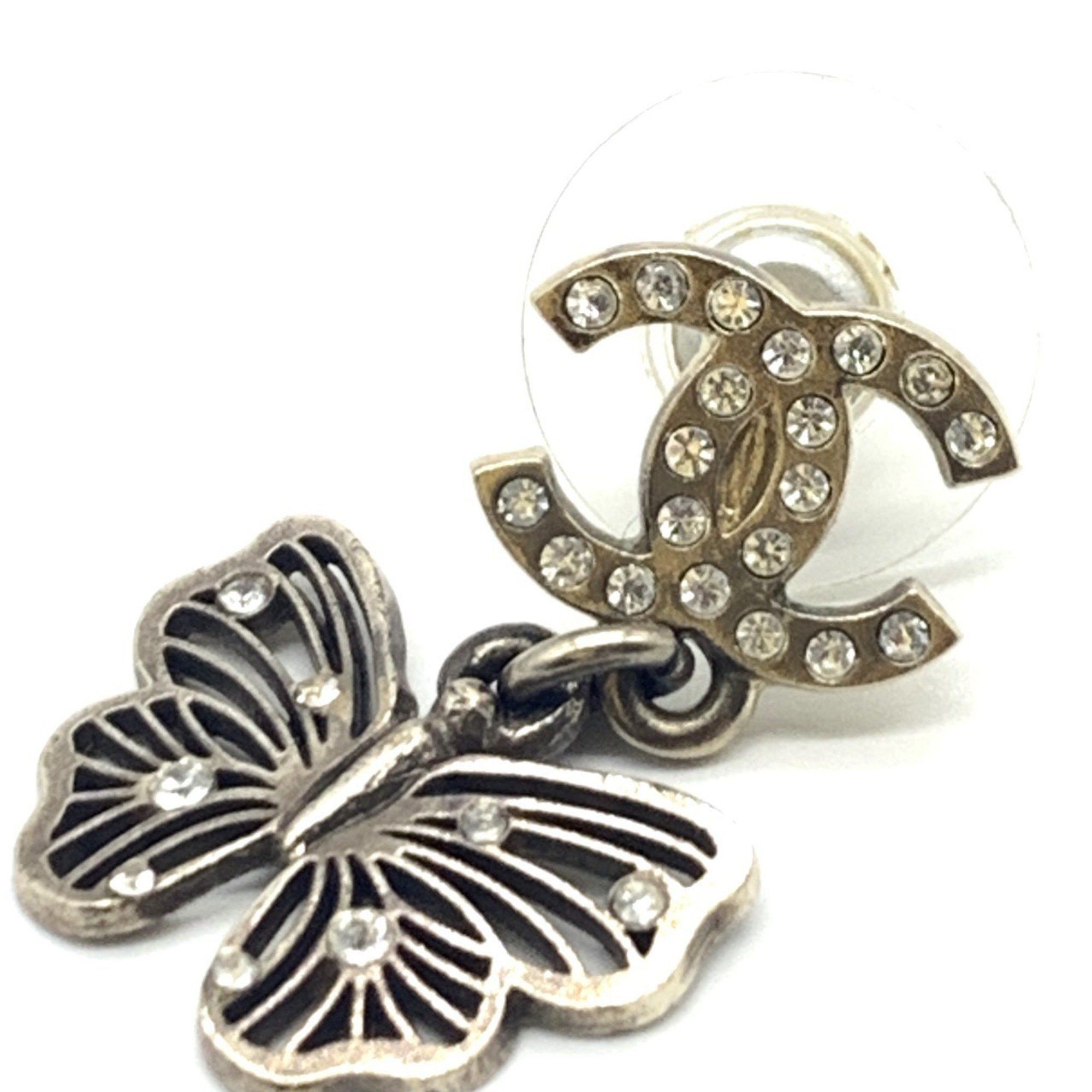 Chanel Chanel Earrings, Coco Mark, Rhinestone, Butterfly, 11P, CHANEL Size ONE SIZE - 2 Thumbnail