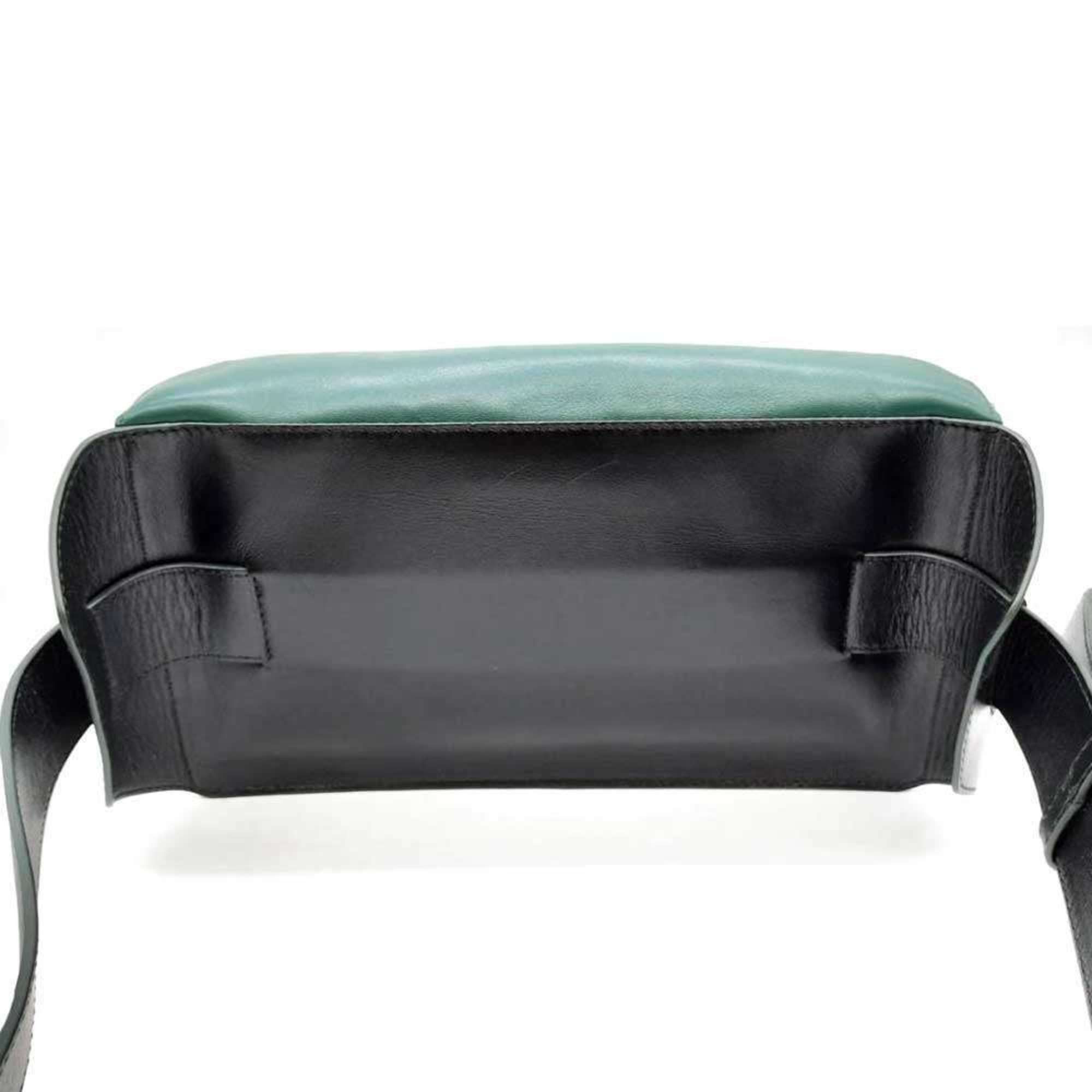 Jimmy Choo Jimmy Choo Body Bag Green x Black Leather Star Studs Crossbody Women's Men's JIMMYCHOO Size ONE SIZE - 2 Thumbnail