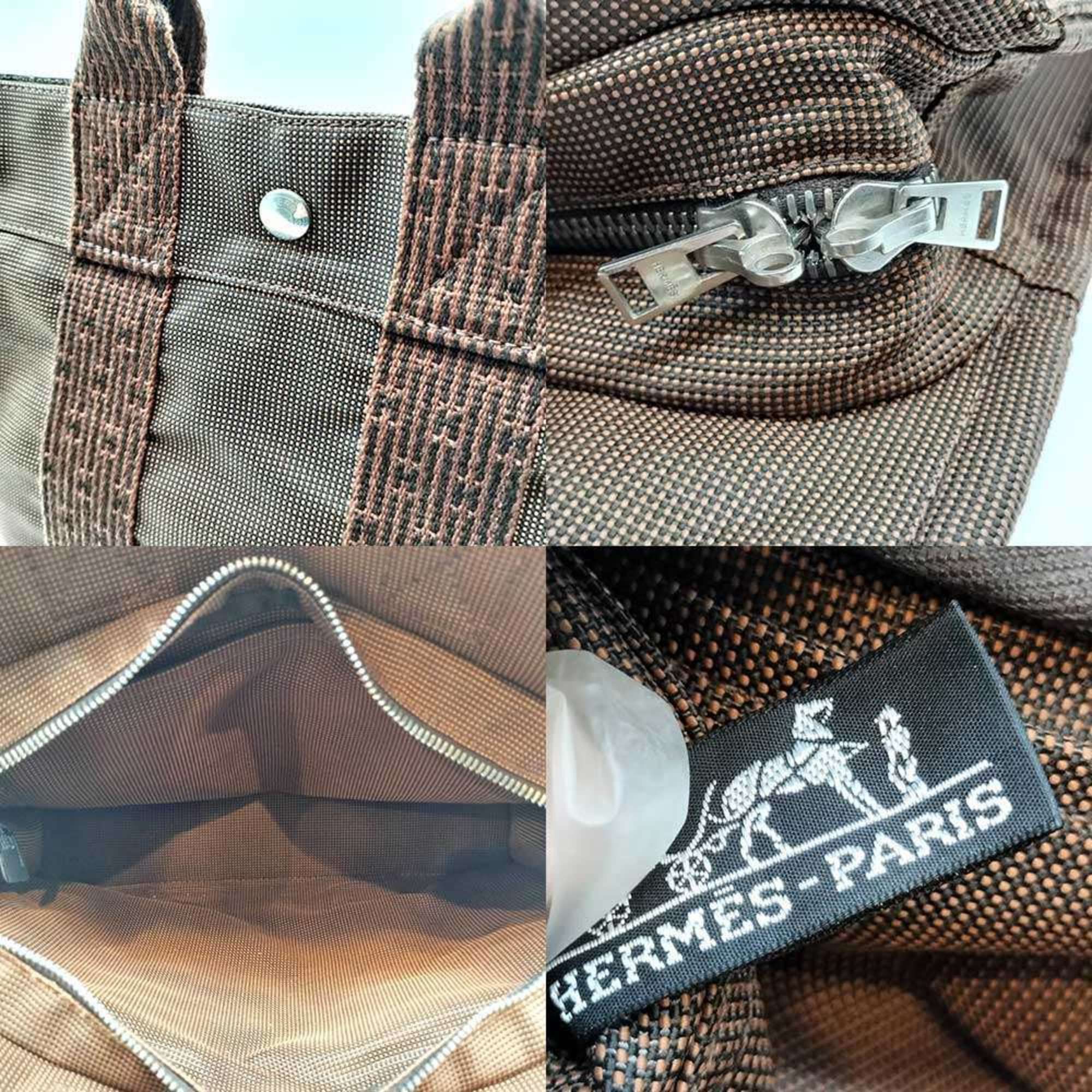 Hermes Hermes Air Line Tote PM Brown Canvas Handbag Bag Women's HERMES Size ONE SIZE - 6 Thumbnail