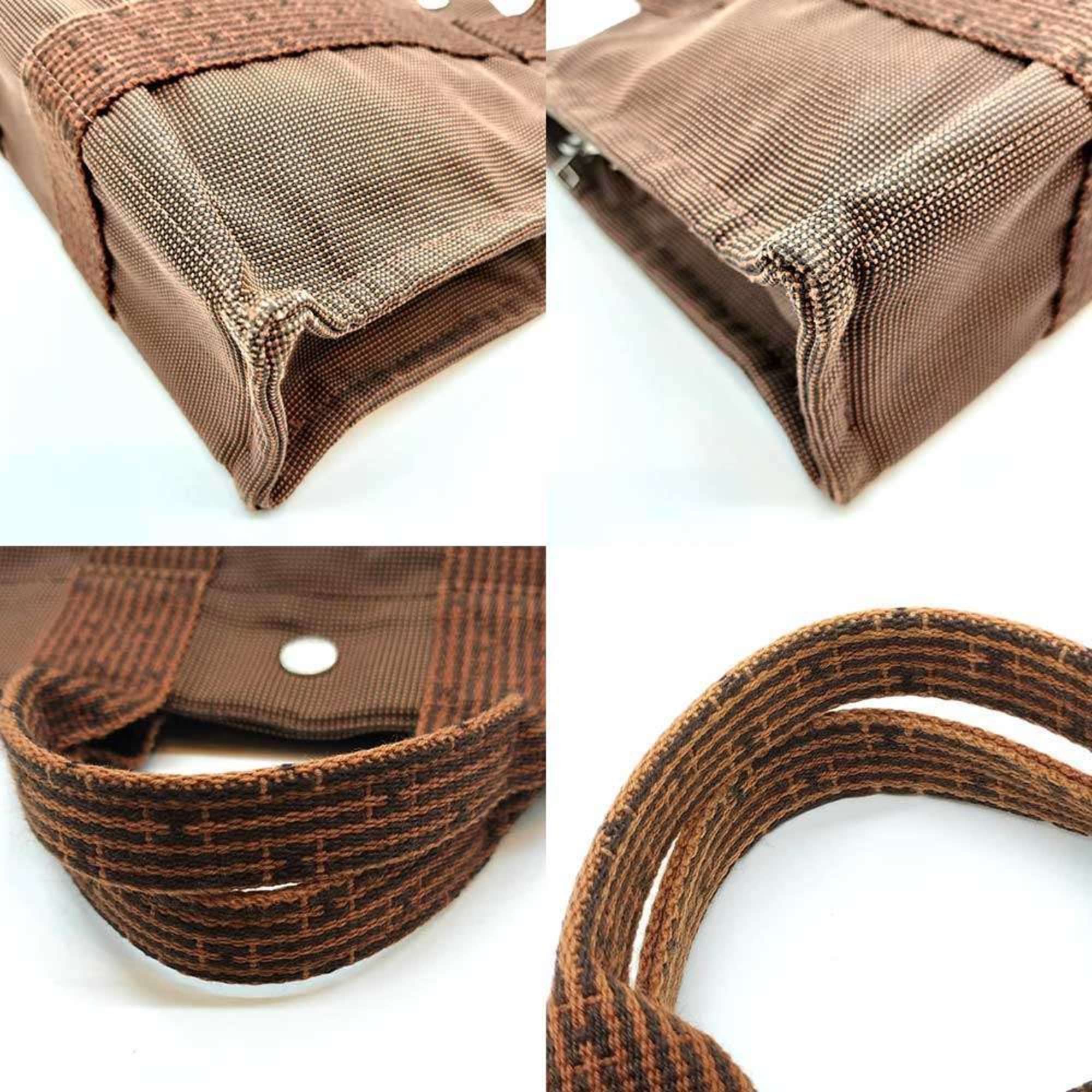 Hermes Hermes Air Line Tote PM Brown Canvas Handbag Bag Women's HERMES Size ONE SIZE - 5 Thumbnail