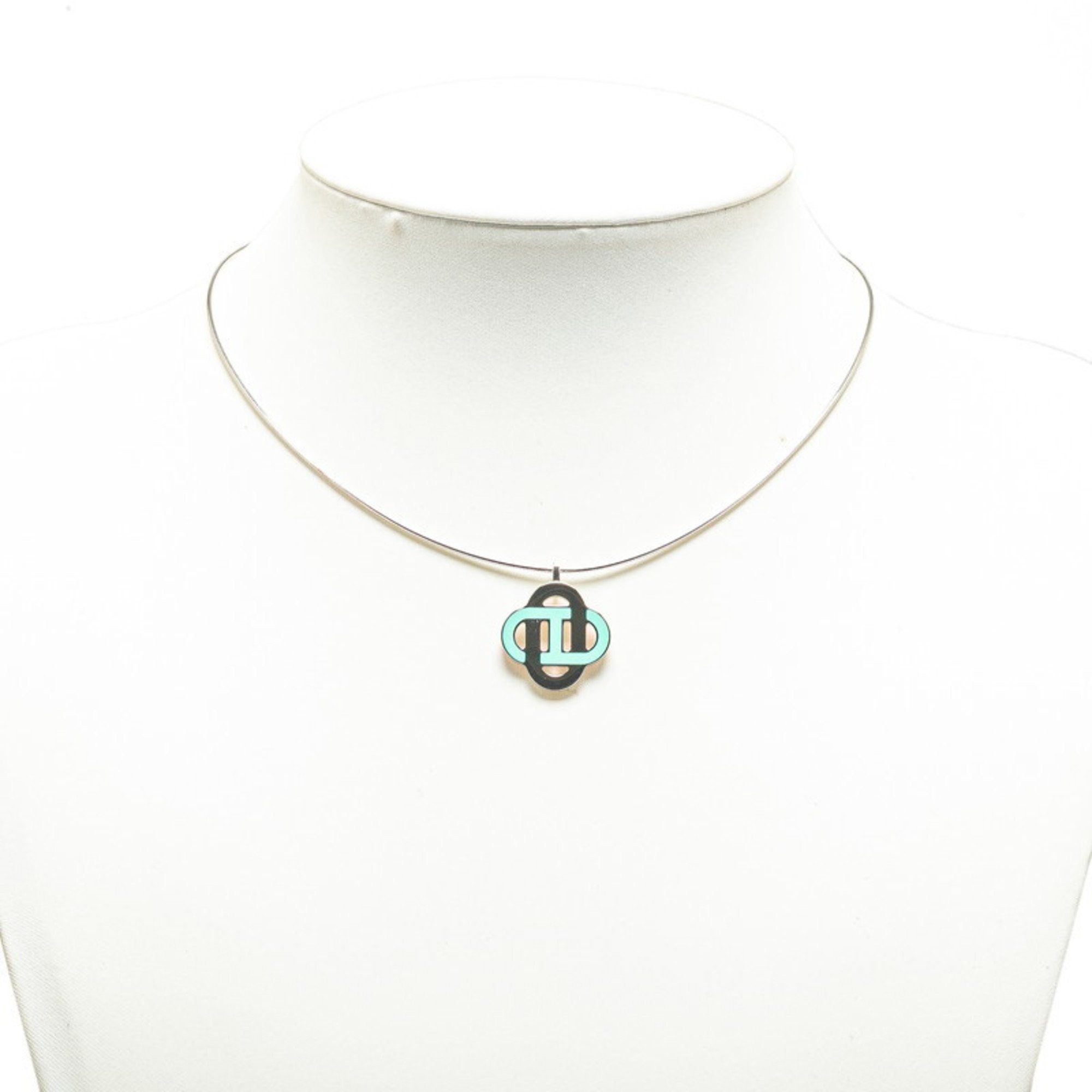 Hermes Hermes Chaine d'Ancre Isatis Necklace Silver Emerald Metal Women's HERMES Size ONE SIZE - 5 Thumbnail
