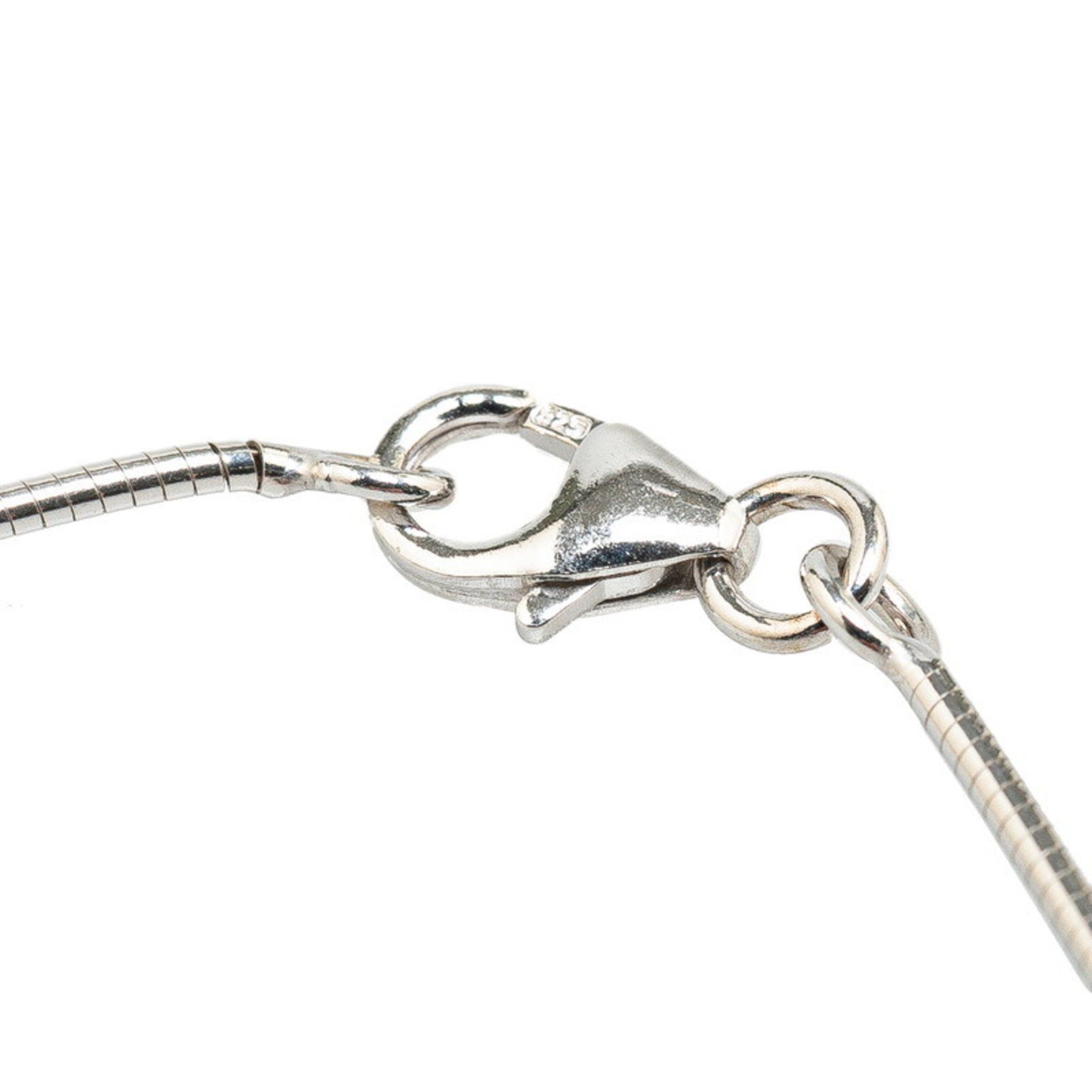 Hermes Hermes Chaine d'Ancre Isatis Necklace Silver Emerald Metal Women's HERMES Size ONE SIZE - 3 Thumbnail
