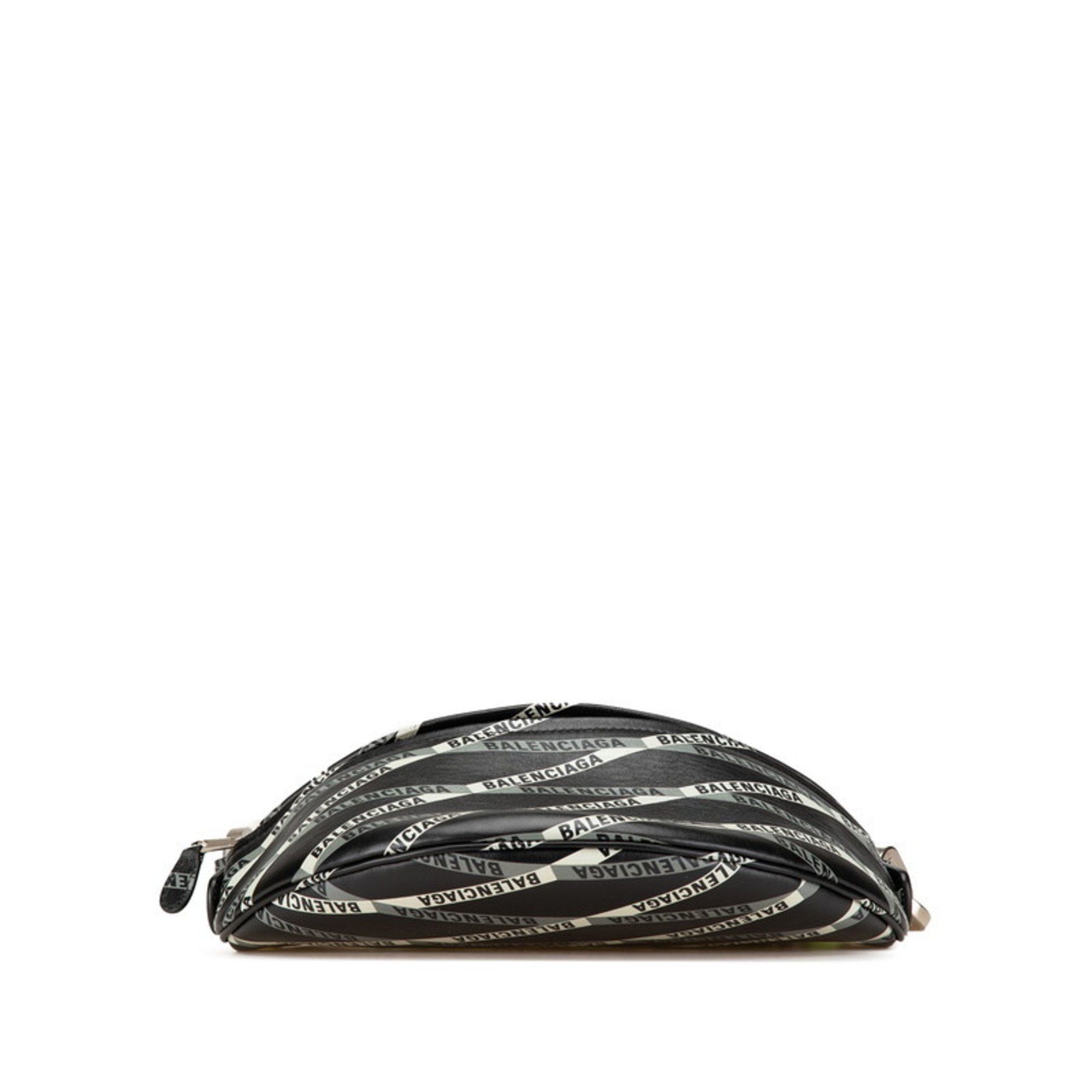 Balenciaga Balenciaga Souvenir Waist Bag Body 518163 Black Green Leather Women's BALENCIAGA Size ONE SIZE - 3 Thumbnail