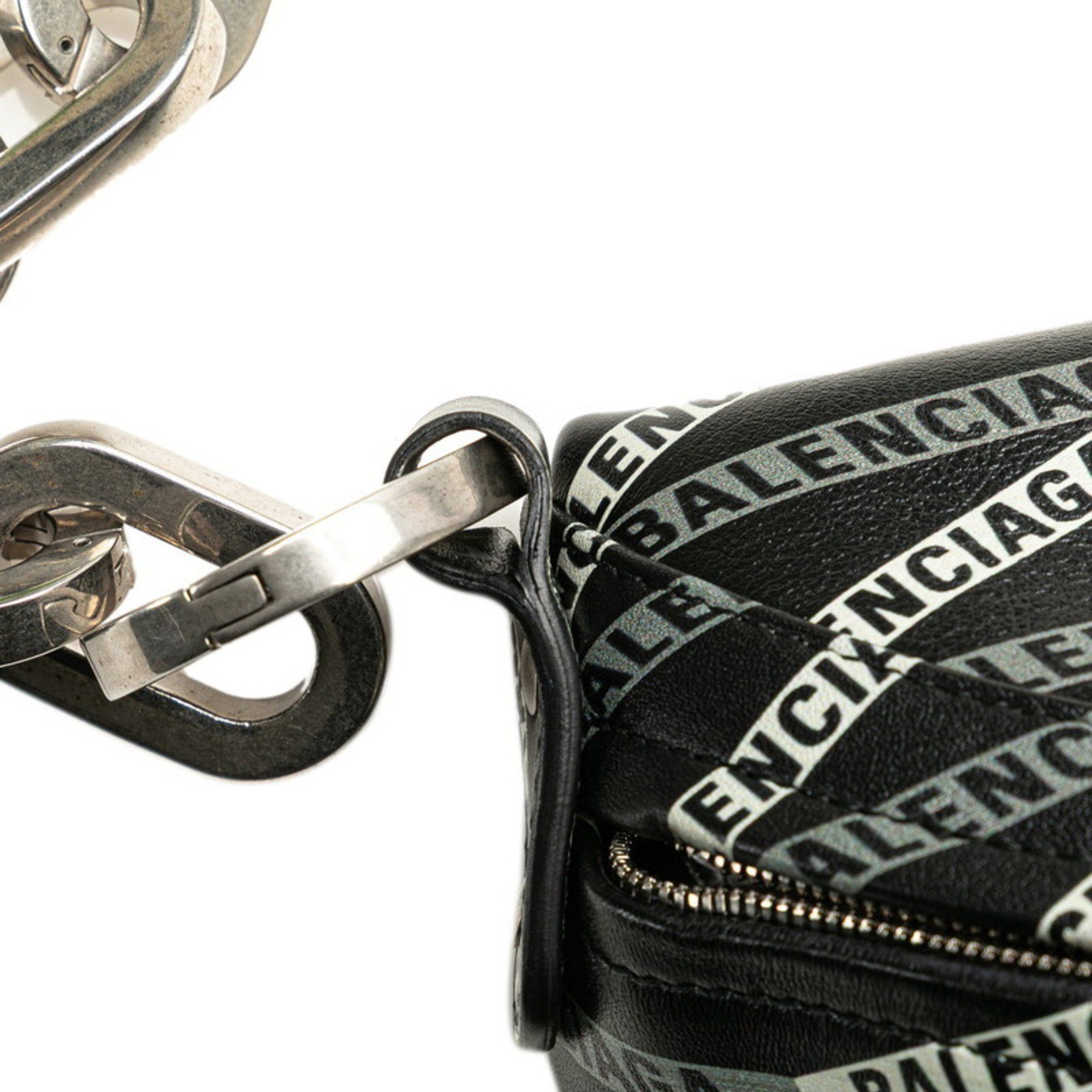 Balenciaga Balenciaga Souvenir Waist Bag Body 518163 Black Green Leather Women's BALENCIAGA Size ONE SIZE - 5 Thumbnail