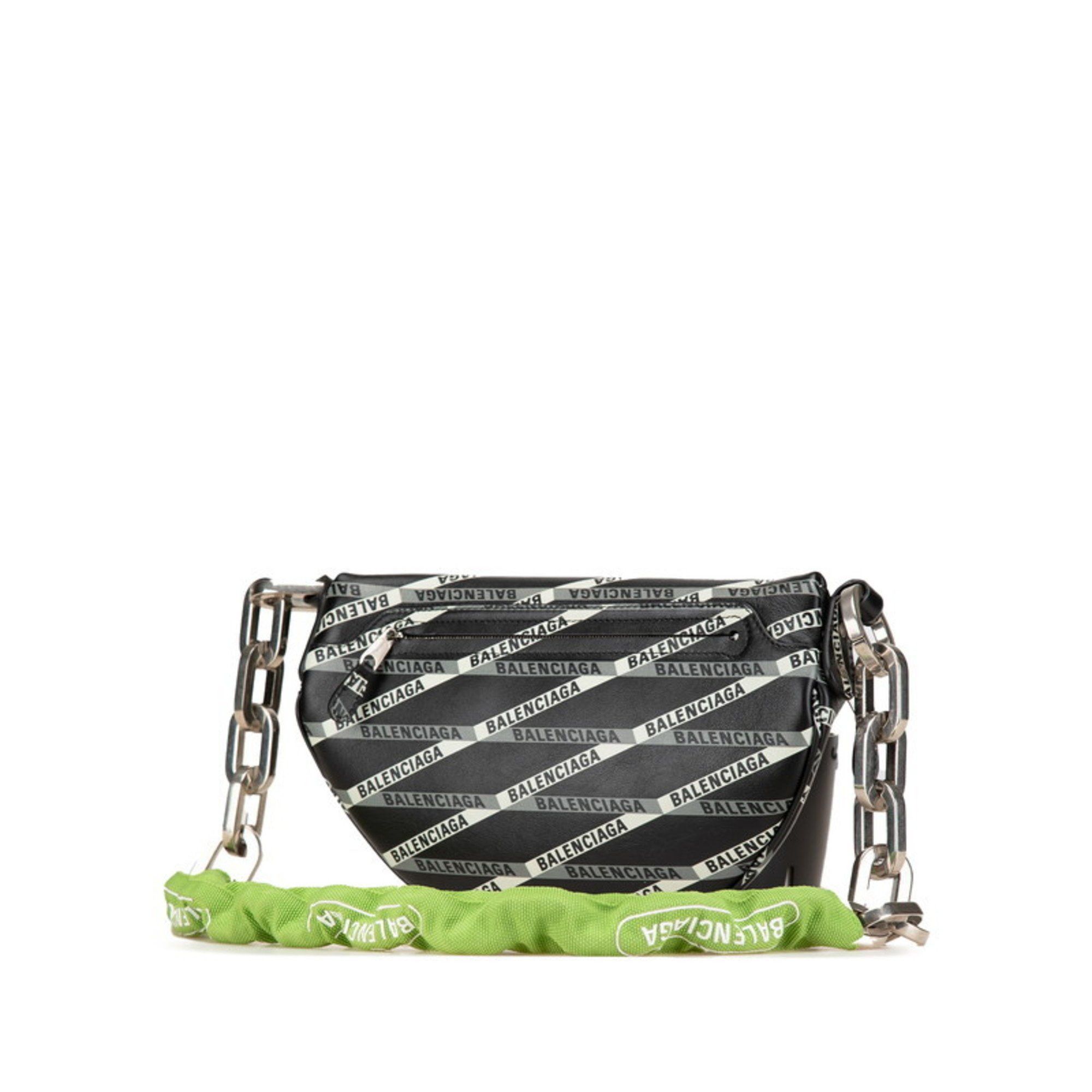 Balenciaga Balenciaga Souvenir Waist Bag Body 518163 Black Green Leather Women's BALENCIAGA Size ONE SIZE - 2 Thumbnail