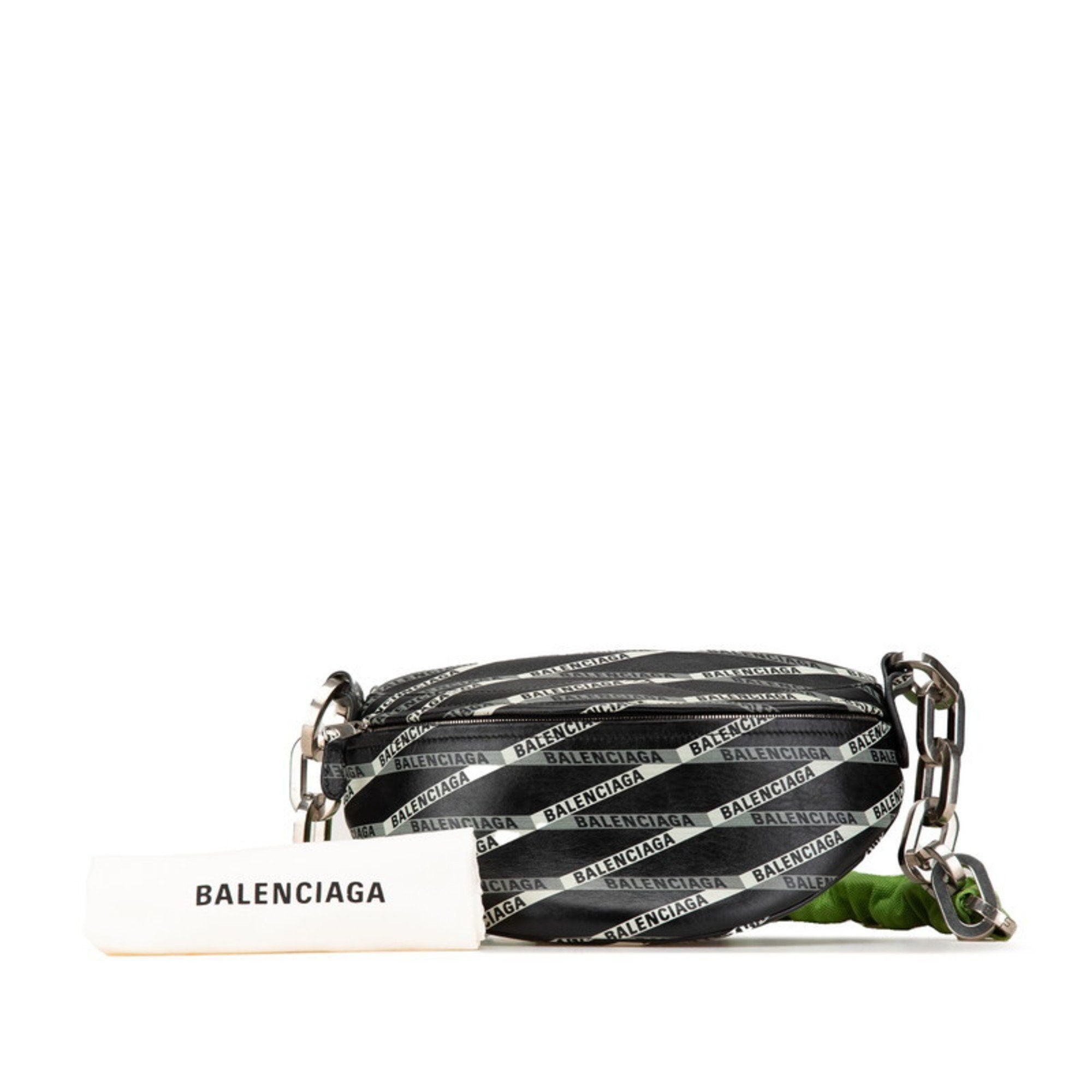Balenciaga Balenciaga Souvenir Waist Bag Body 518163 Black Green Leather Women's BALENCIAGA Size ONE SIZE - 13 Thumbnail