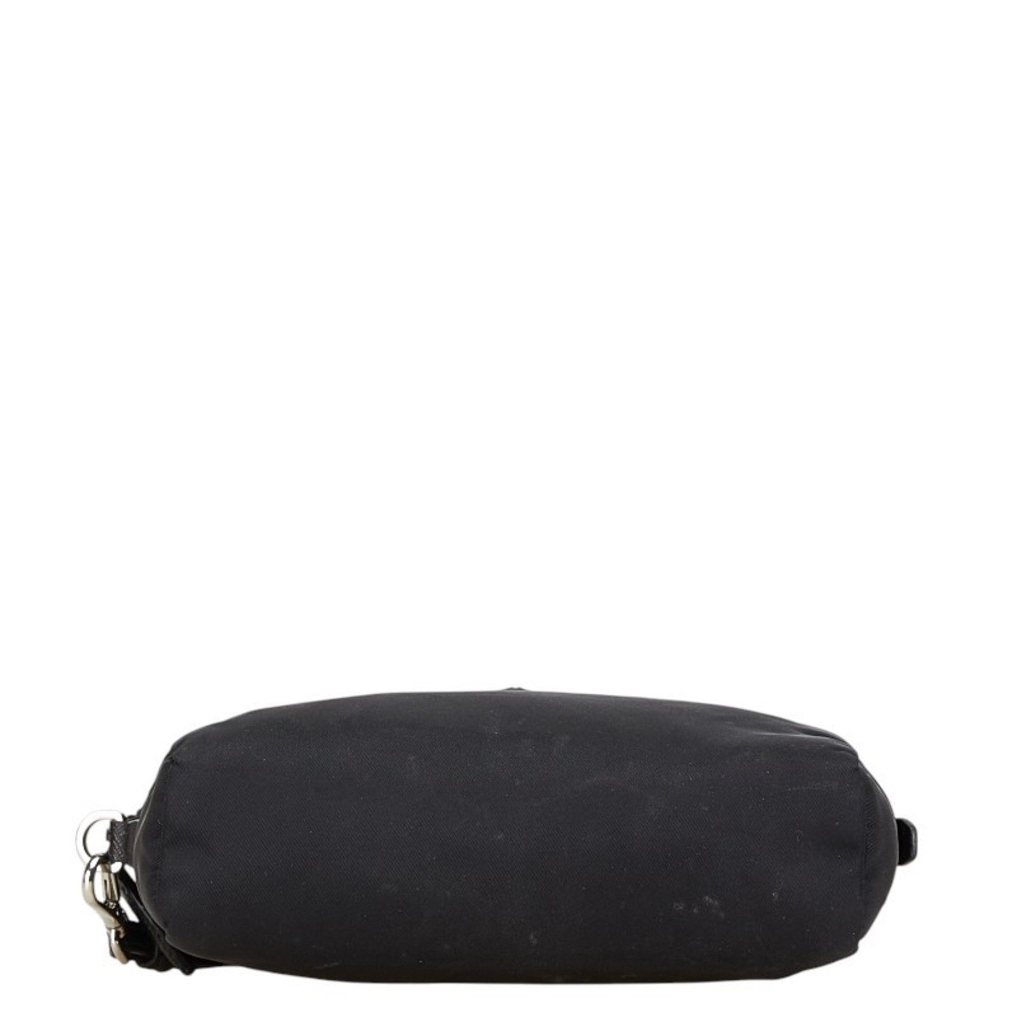 Prada Prada Vera Re-Nylon Triangle Logo Pouch, Small Item Case, Black, Nylon, Women's, PRADA Size ONE SIZE - 3 Thumbnail