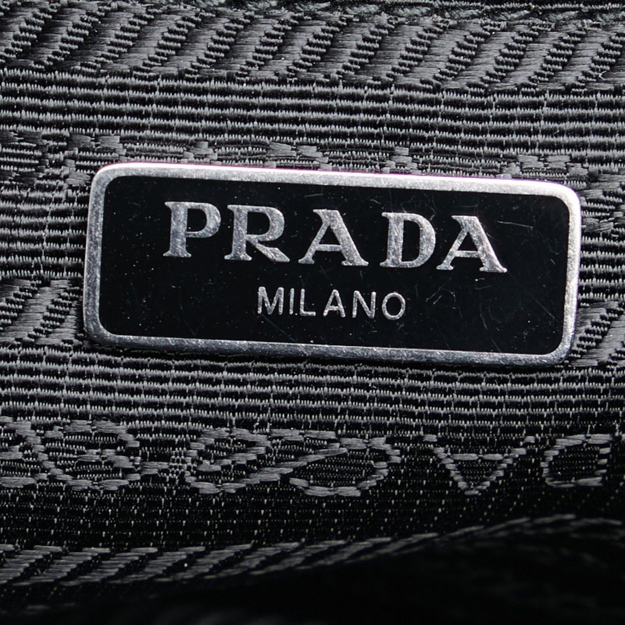 Prada Prada Vera Re-Nylon Triangle Logo Pouch, Small Item Case, Black, Nylon, Women's, PRADA Size ONE SIZE - 9 Thumbnail