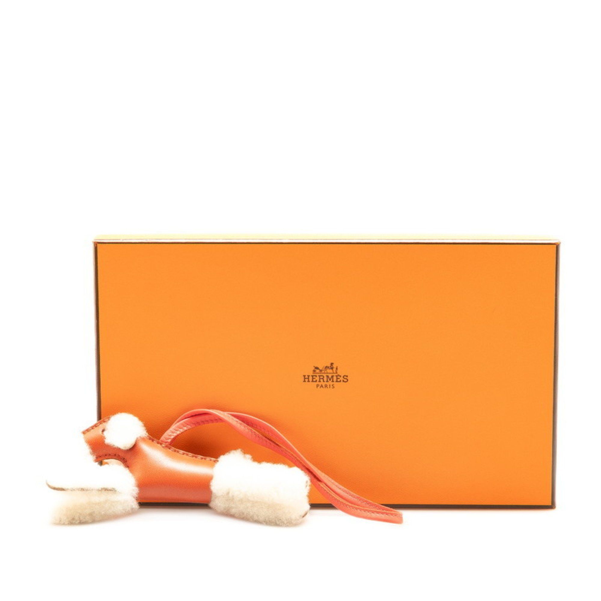 Hermes Hermes Buddy Charm Bag Ivory Red Mouton Anjou Milo Women's HERMES Size ONE SIZE - 4 Thumbnail