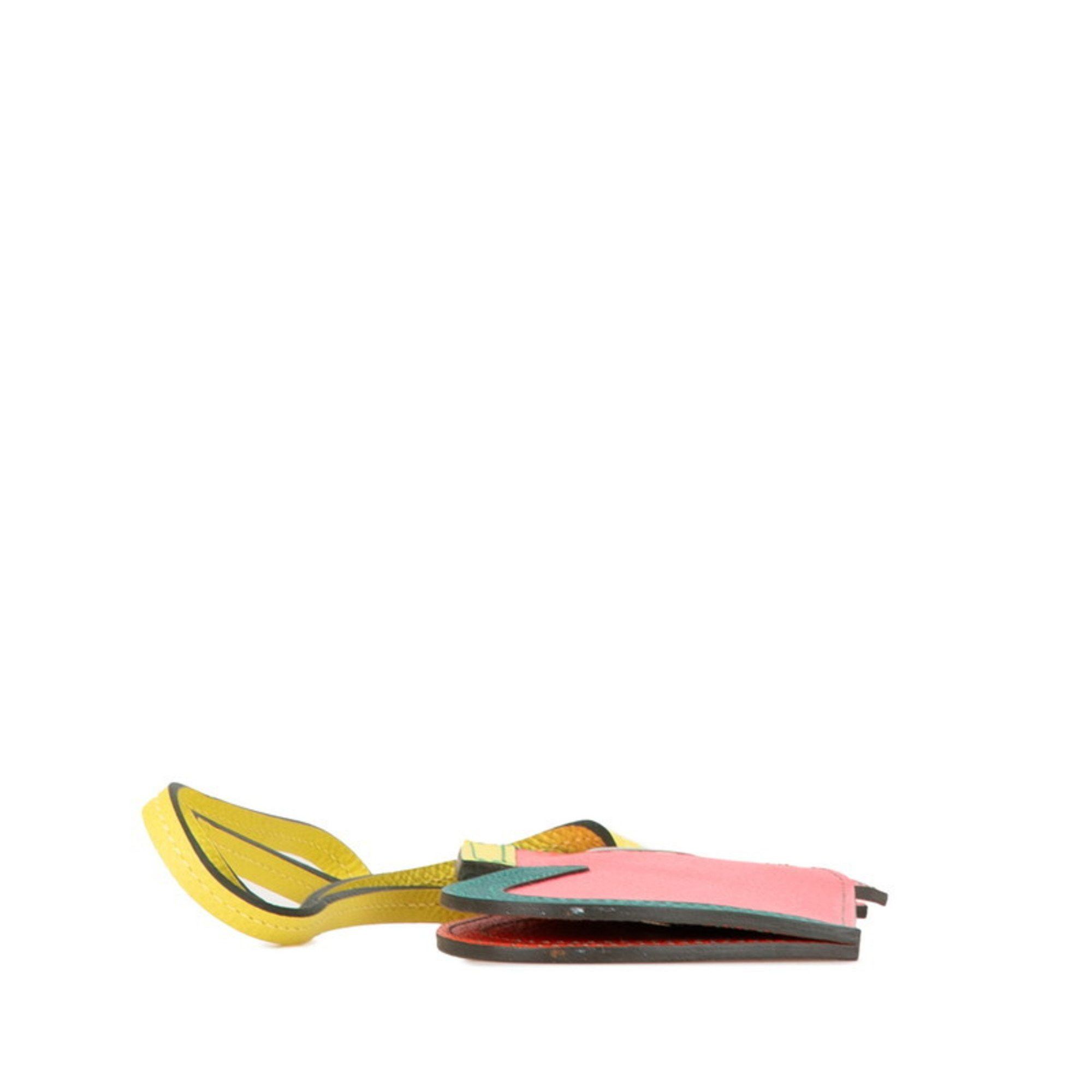 Hermes Hermes Camayle Horse Keychain Bag Charm Rose Azalee Malachite Lime Epsom Leather Women's HERMES Size ONE SIZE - 3 Thumbnail