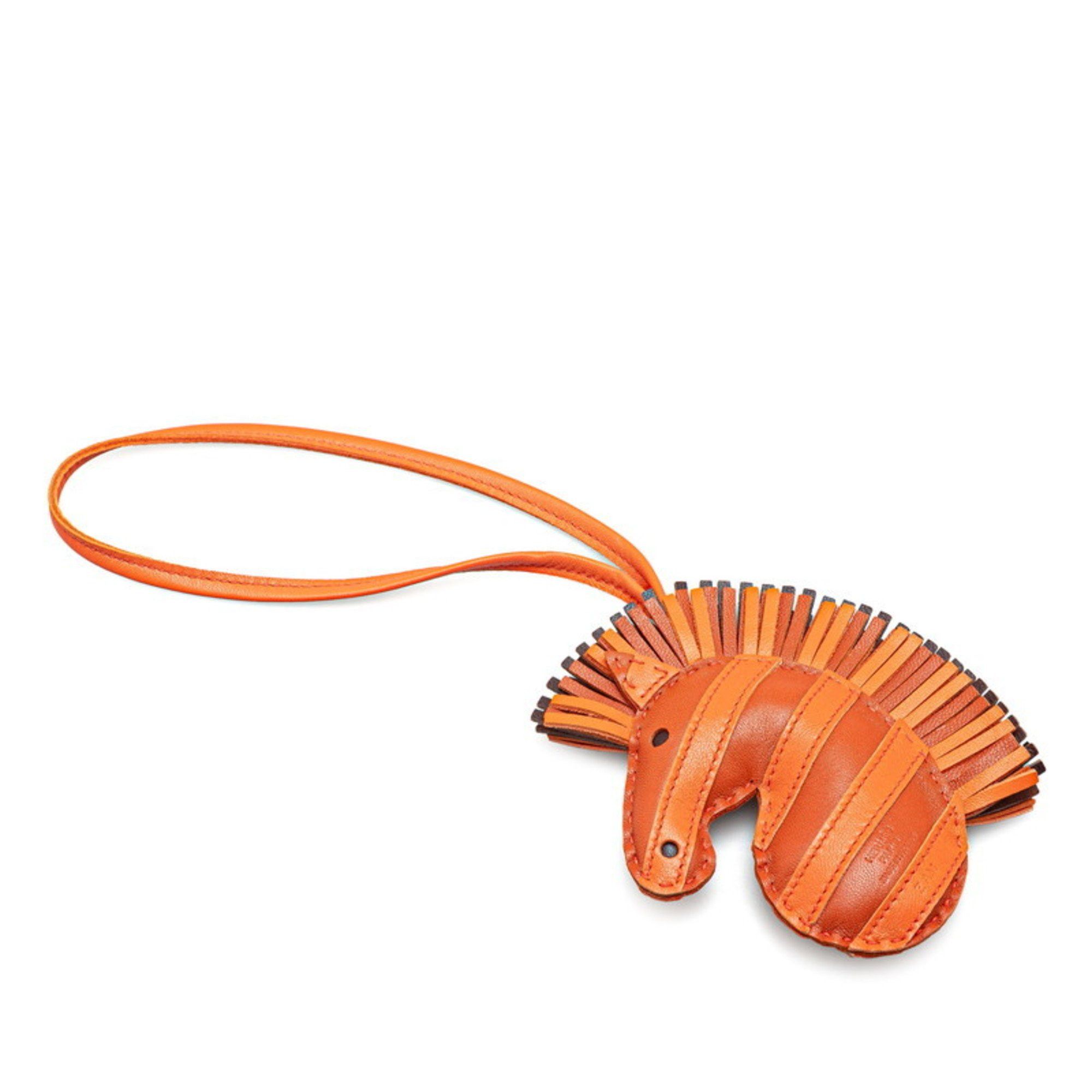 Hermes Hermes GZ Savannah Zebra Motif Charm Bag Brown Red Anjou Milo Women's HERMES Size ONE SIZE - 2 Thumbnail