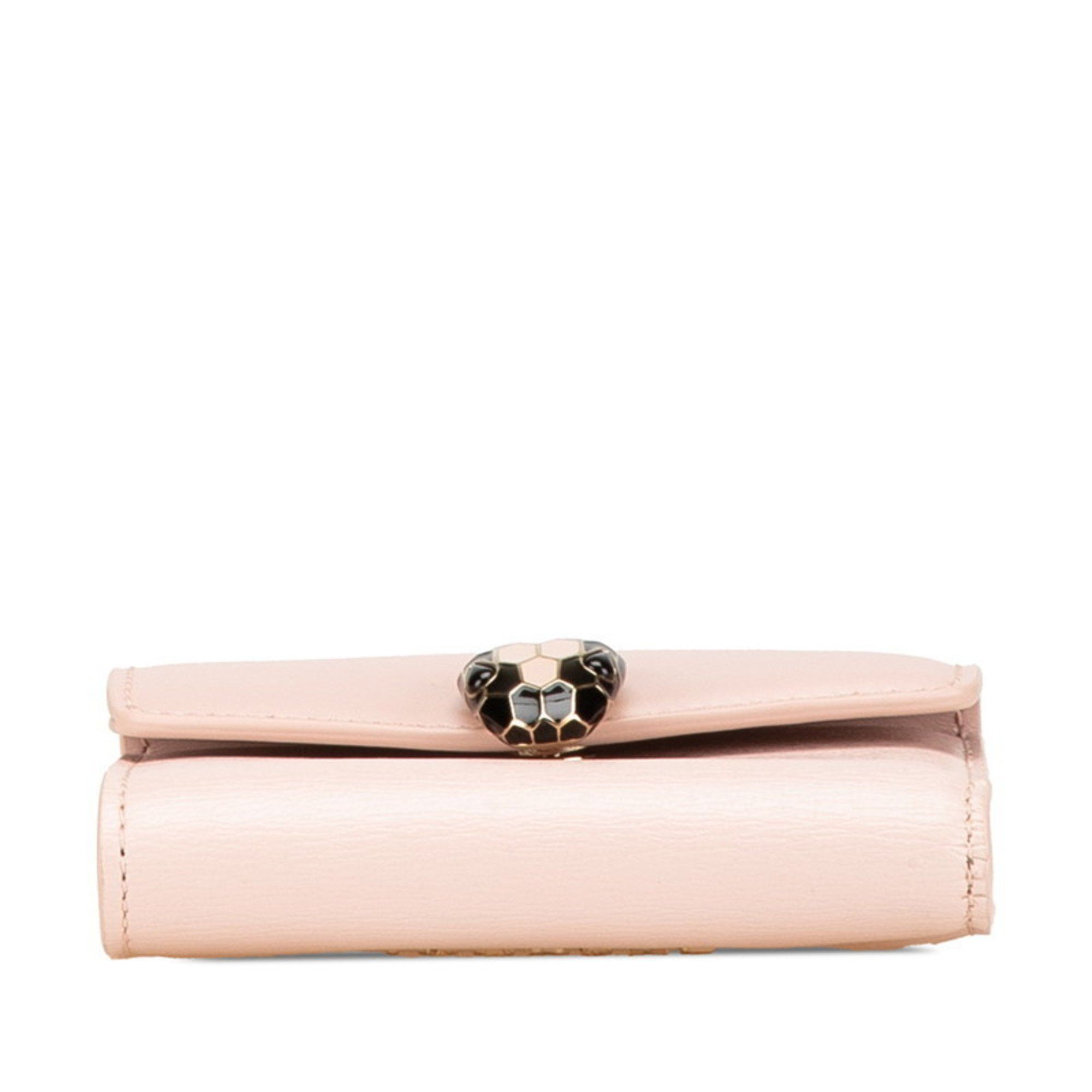 Bvlgari BVLGARI Serpenti Forever Compact Wallet Tri-fold 289965 Pink Leather Women's Size ONE SIZE - 3 Thumbnail