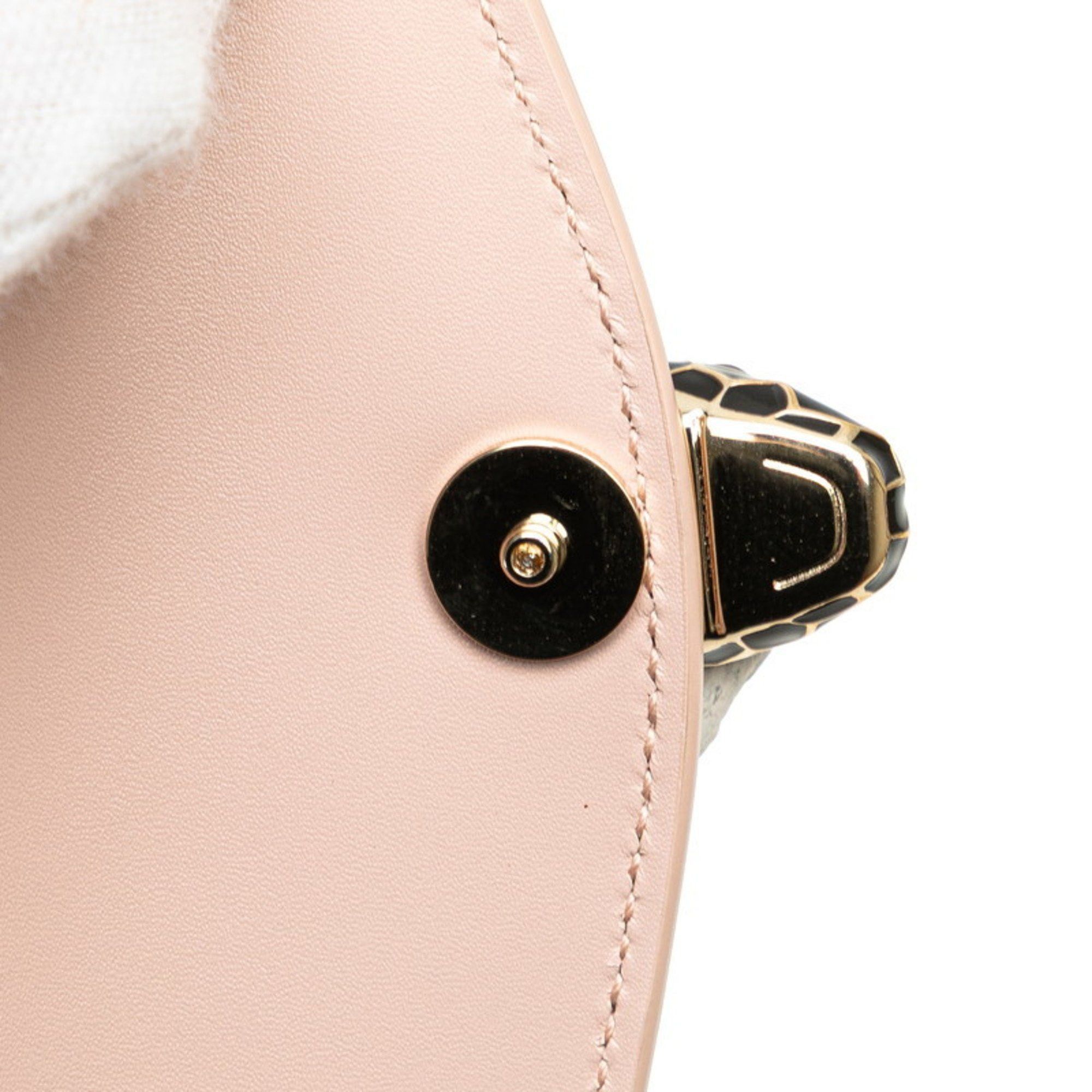 Bvlgari BVLGARI Serpenti Forever Compact Wallet Tri-fold 289965 Pink Leather Women's Size ONE SIZE - 5 Thumbnail