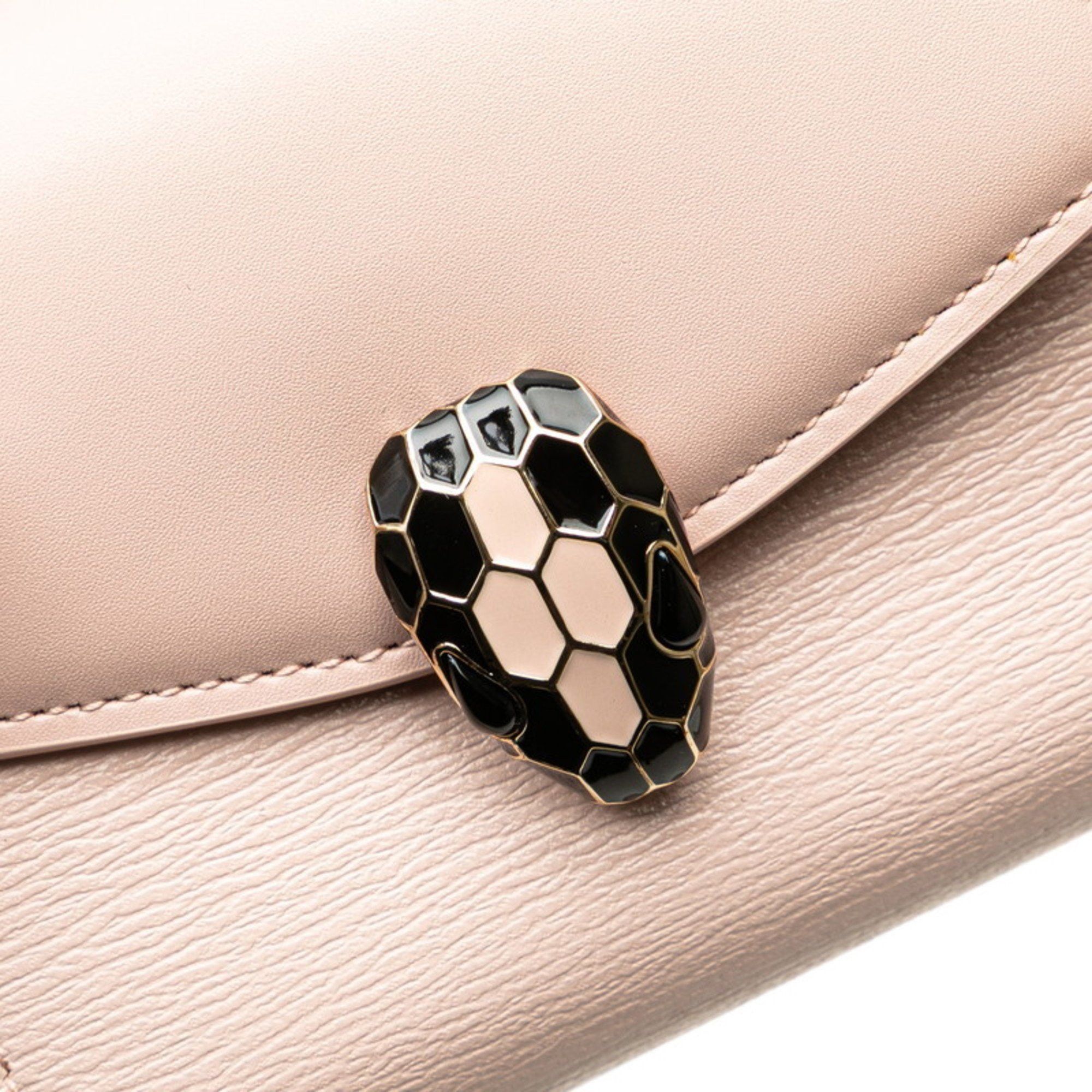 Bvlgari BVLGARI Serpenti Forever Compact Wallet Tri-fold 289965 Pink Leather Women's Size ONE SIZE - 4 Thumbnail
