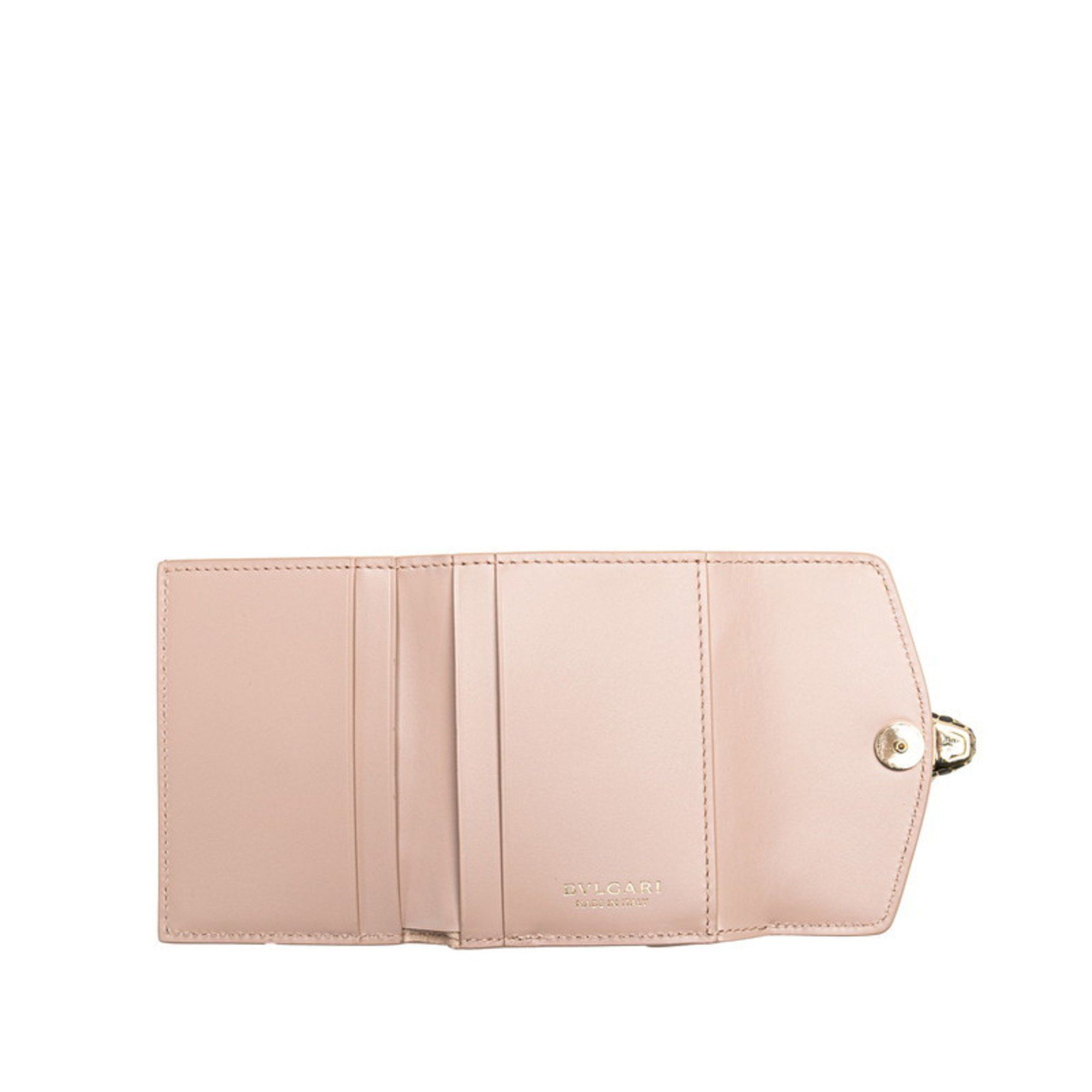 Bvlgari BVLGARI Serpenti Forever Compact Wallet Tri-fold 289965 Pink Leather Women's Size ONE SIZE - 6 Thumbnail