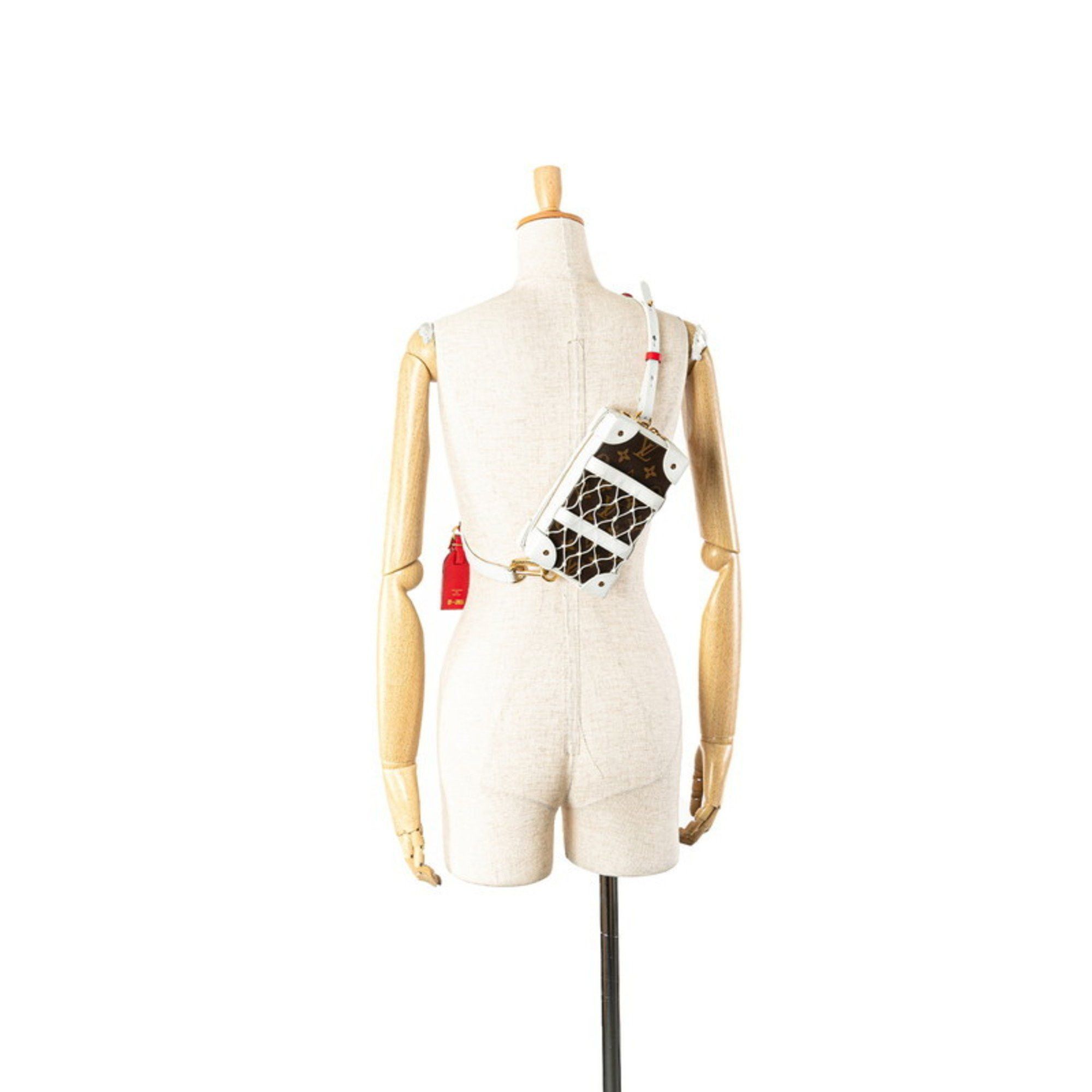 Louis Vuitton Louis Vuitton x NBA Monogram Soft Trunk Phone Box Crossbody Shoulder Bag Body M80102 White Brown PVC Leather Women's LOUIS VUITTON Size ONE SIZE - 10 Thumbnail