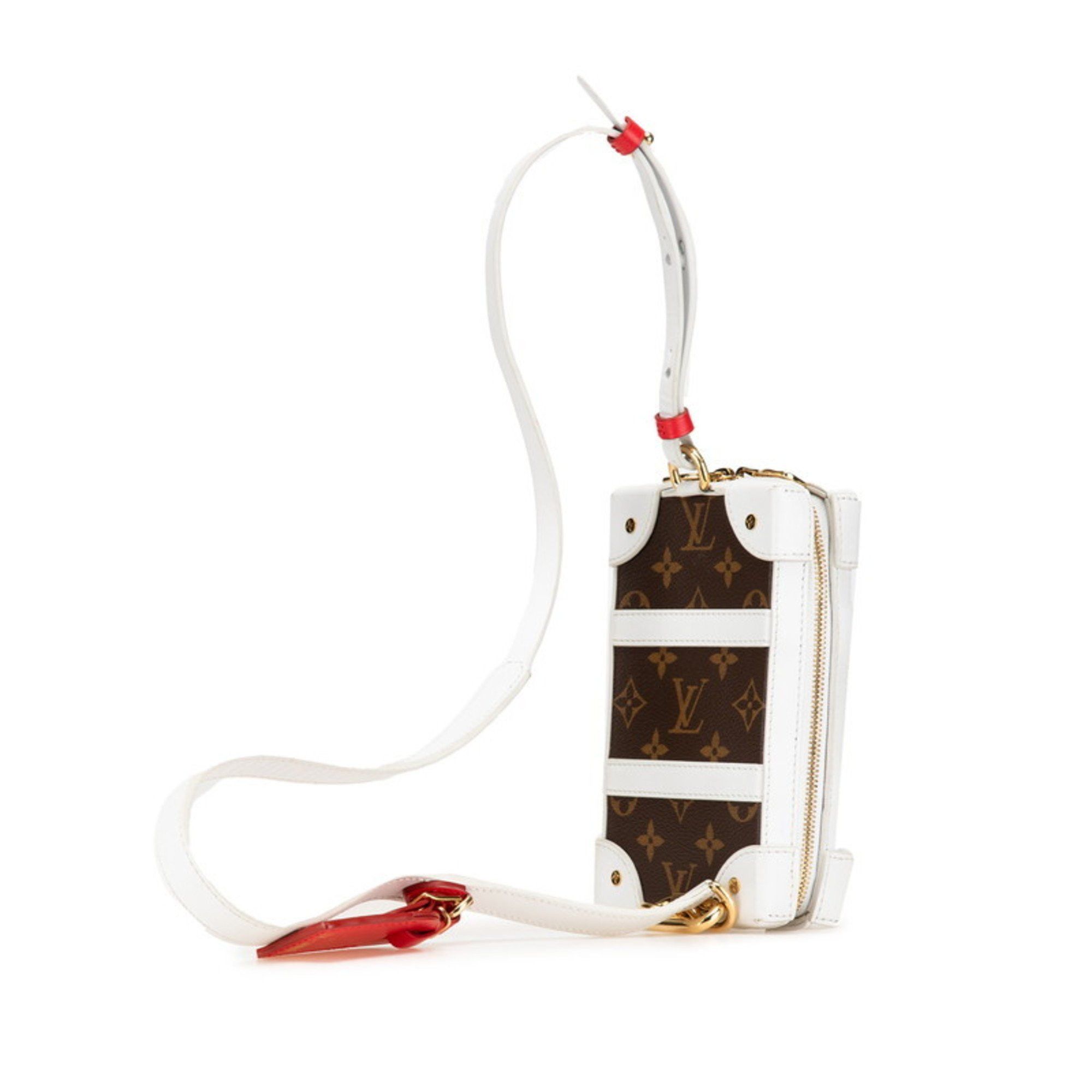 Louis Vuitton Louis Vuitton x NBA Monogram Soft Trunk Phone Box Crossbody Shoulder Bag Body M80102 White Brown PVC Leather Women's LOUIS VUITTON Size ONE SIZE - 2 Thumbnail