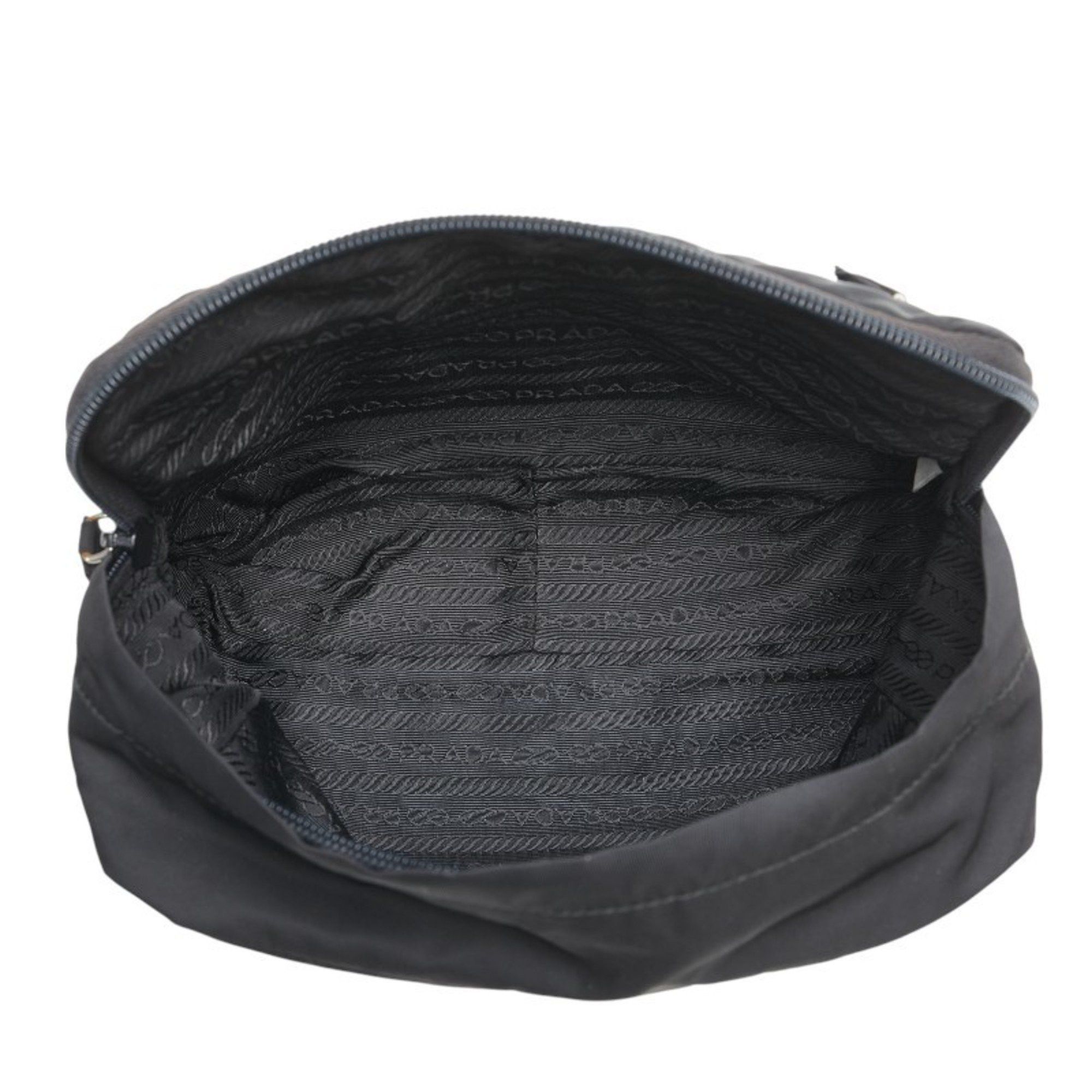 Prada Prada Triangle Logo Plate Pouch Black Nylon Women's PRADA Size ONE SIZE - 6 Thumbnail
