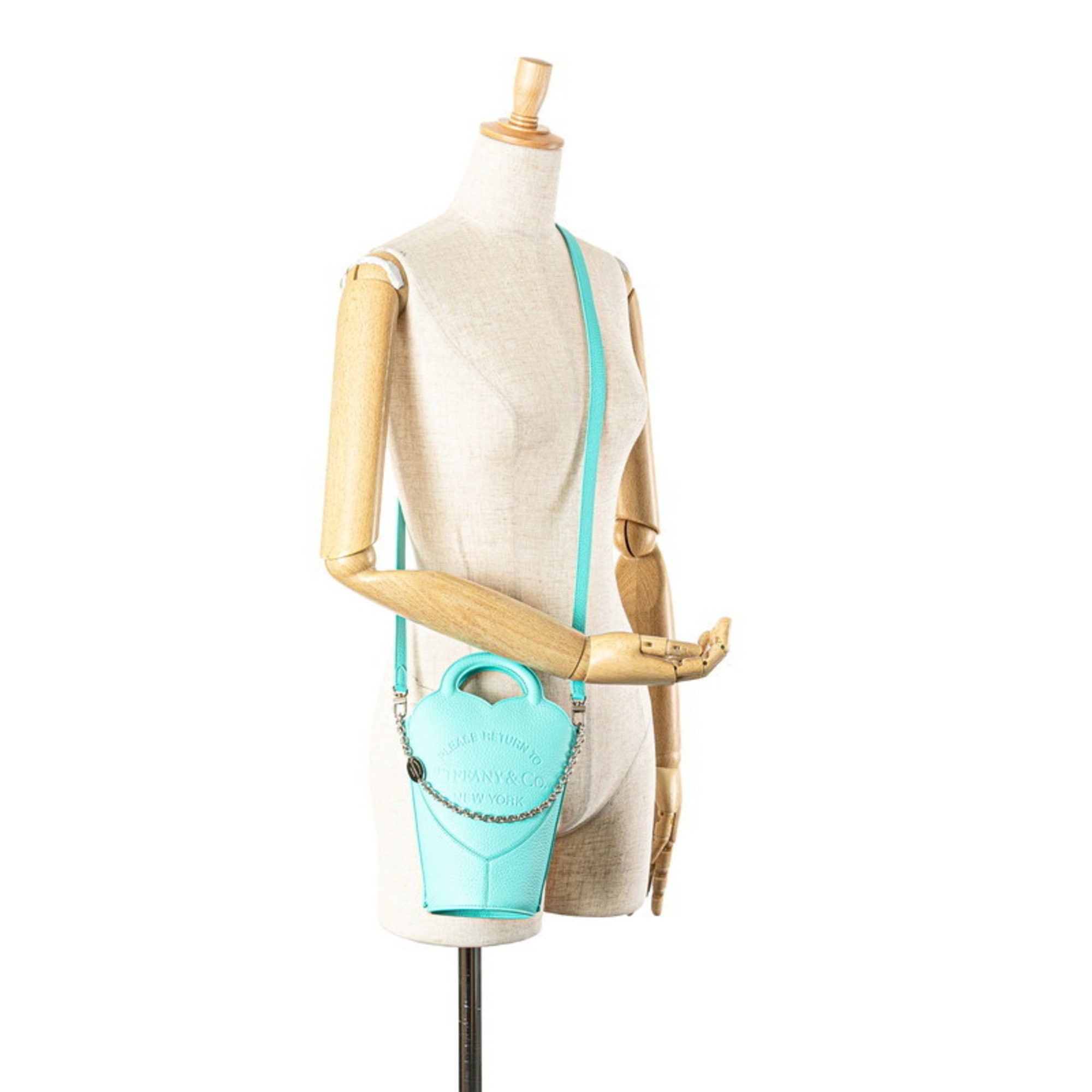 Tiffany & Co. Tiffany Return To Mini Crossbody Bag Handbag Shoulder 2WAY Blue Leather Women's TIFFANY&Co. Size ONE SIZE - 7 Thumbnail