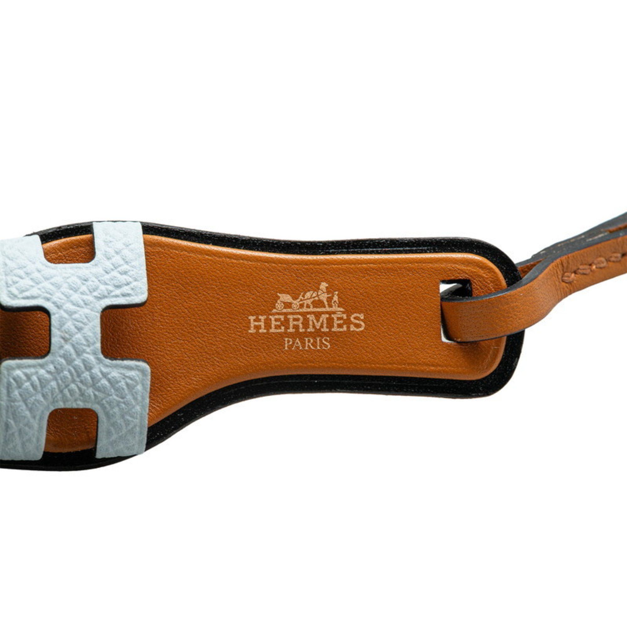 Hermes Hermes Oran Nano Sandal Charm Bag Brown Light Blue Epsom Butler Vache Hunter Women's HERMES Size ONE SIZE - 3 Thumbnail