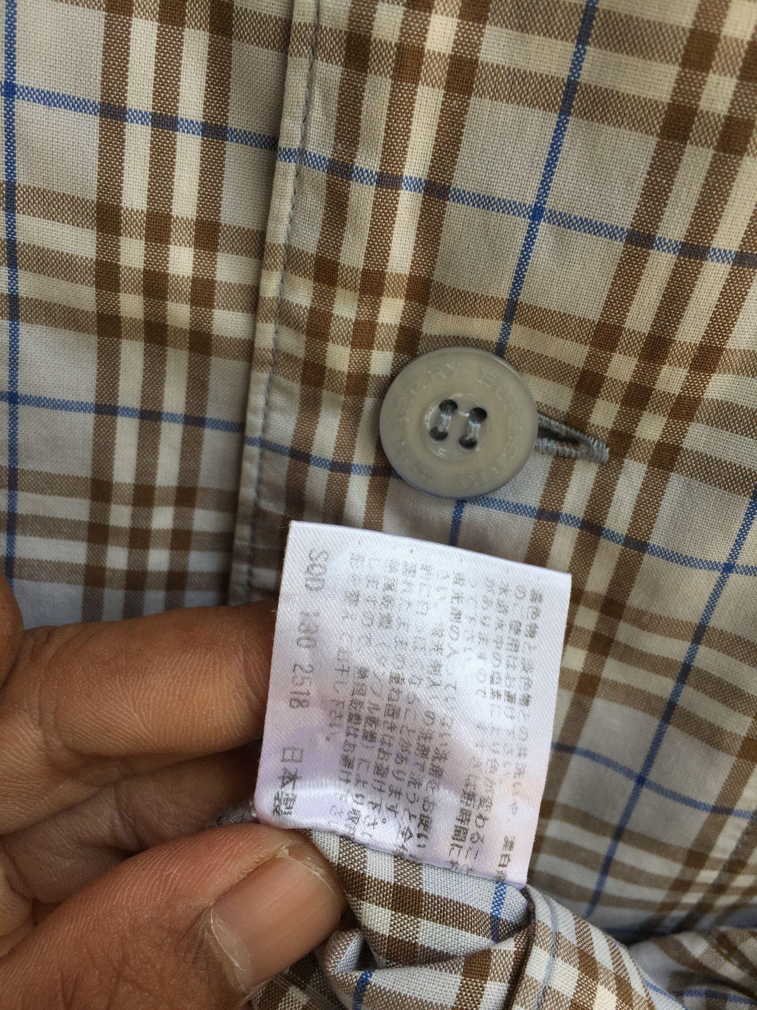 Burberry Vintage 90s Burberry London Classic Plaid Button Up Shirt Size US M / EU 48-50 / 2 - 9 Thumbnail