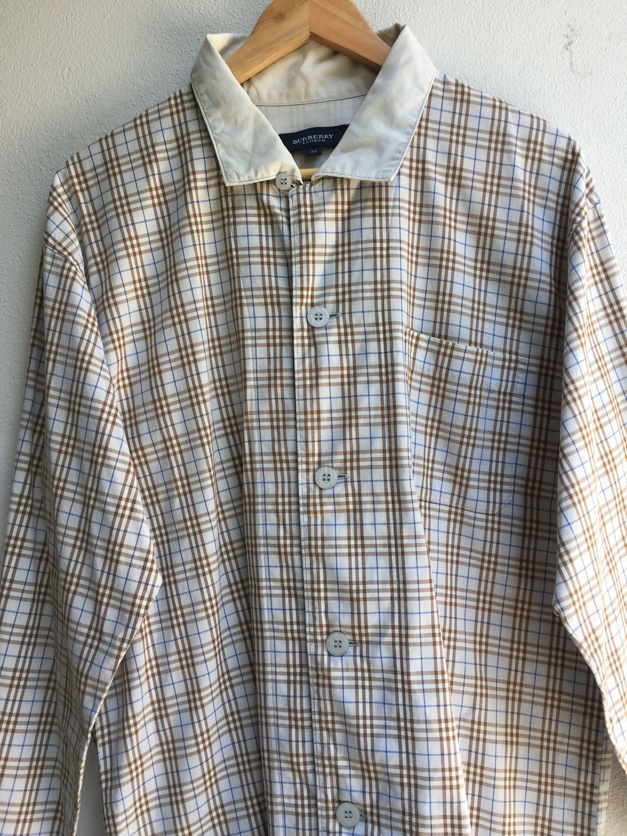 Burberry Vintage 90s Burberry London Classic Plaid Button Up Shirt Size US M / EU 48-50 / 2 - 5 Thumbnail