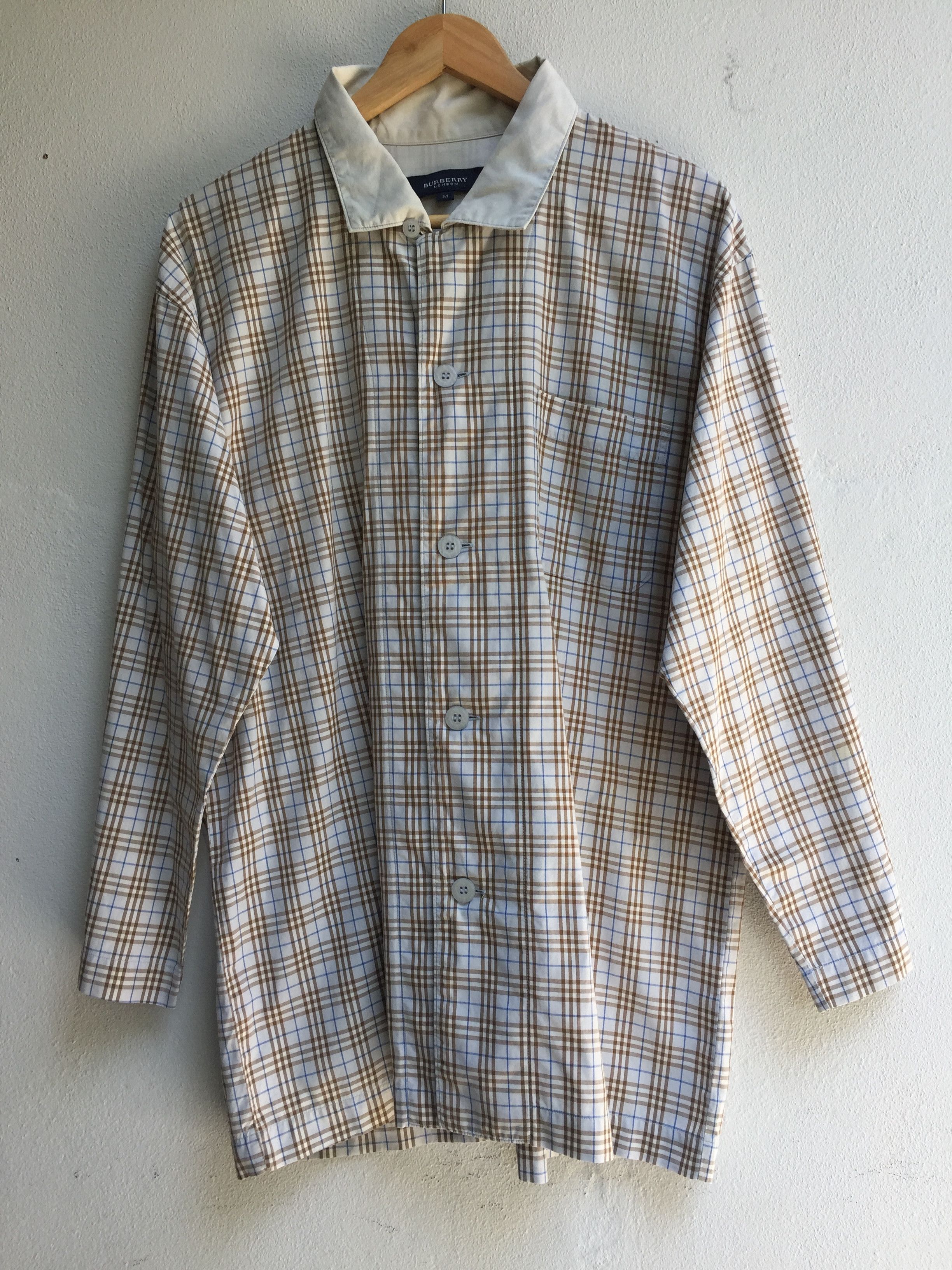 【Burberrys】1990s Paisley Pattern Shirt Vintage 90s Burberry Polo Long Sleeve Shirt Floral Paisley