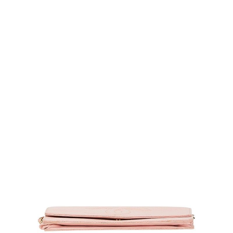 Chanel Chanel Chanel Coco Mark Caviar Skin Shoulder Wallet Leather Long Wallet Size ONE SIZE - 3 Thumbnail