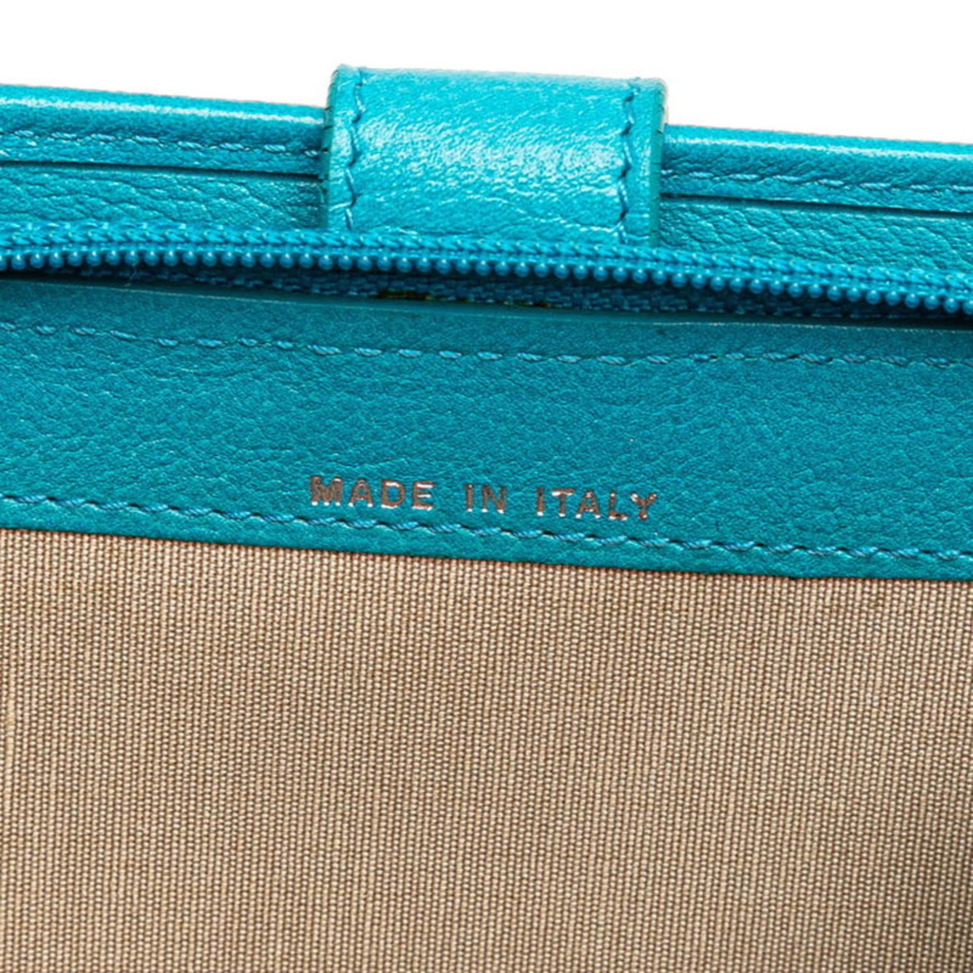 Chanel CHANEL Camellia Coco Mark Bi-fold Wallet Light Blue Lambskin Women's Size ONE SIZE - 12 Thumbnail