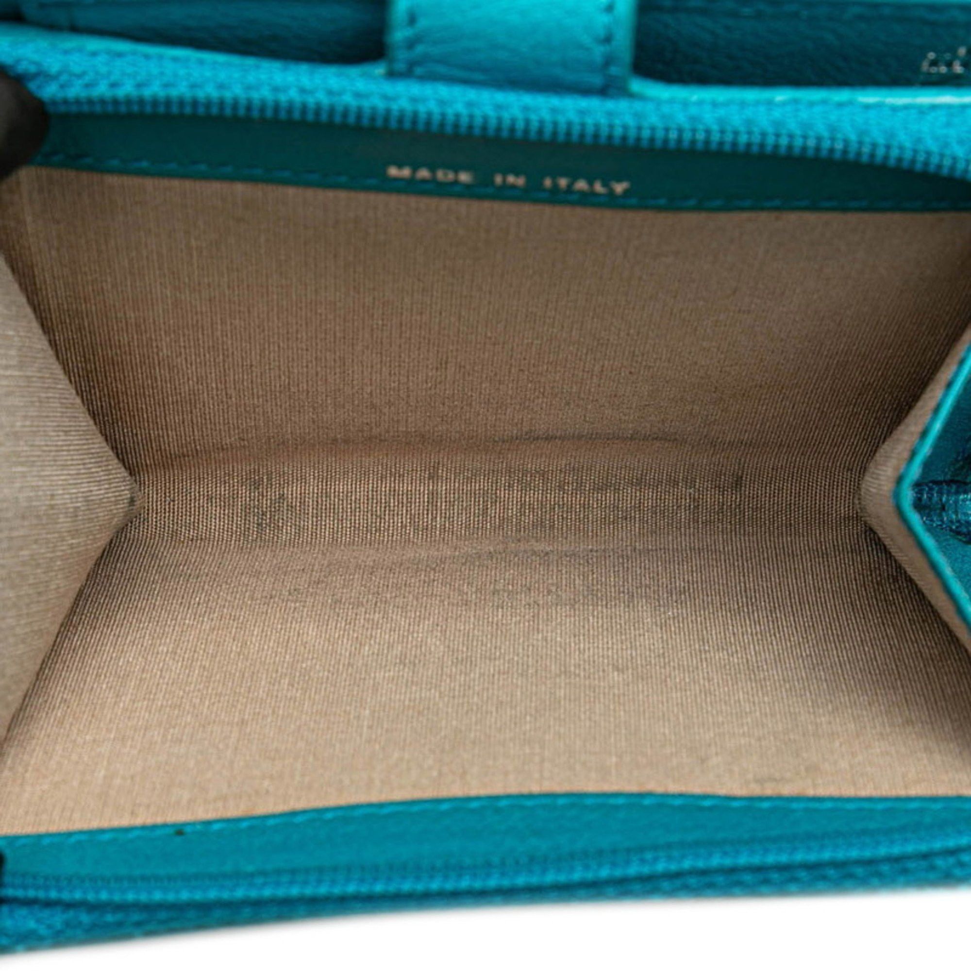 Chanel CHANEL Camellia Coco Mark Bi-fold Wallet Light Blue Lambskin Women's Size ONE SIZE - 8 Thumbnail
