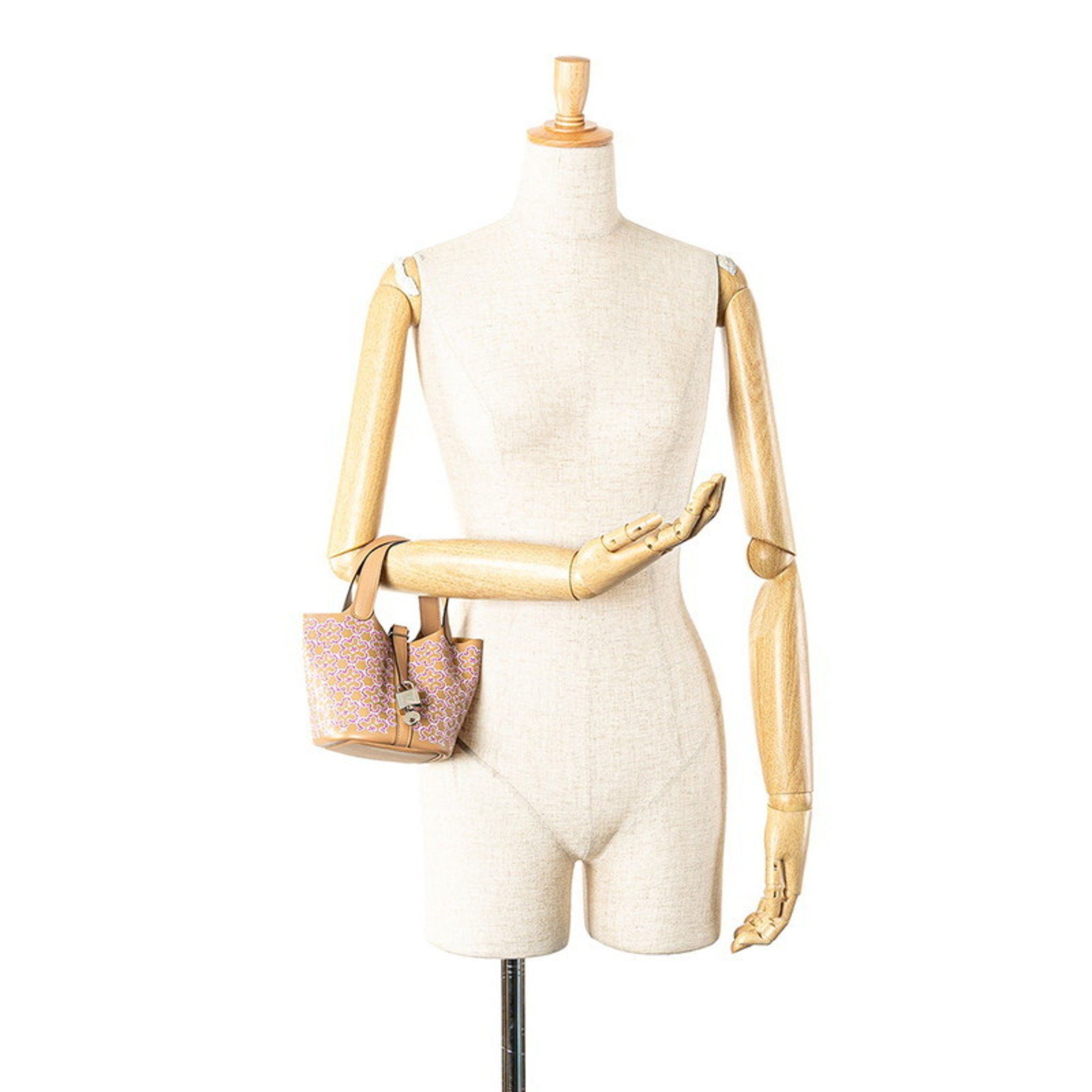 Hermes Hermes Picotin Lock Micro Lucky Daisy Handbag Chai Rose Swift Women's HERMES Size ONE SIZE - 12 Thumbnail