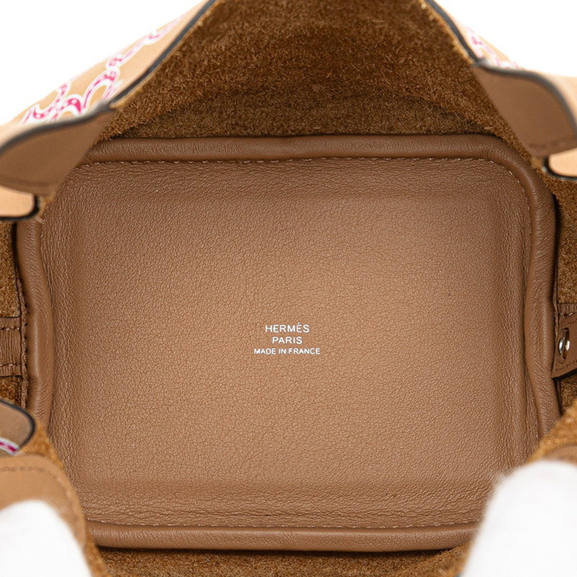Hermes Hermes Picotin Lock Micro Lucky Daisy Handbag Chai Rose Swift Women's HERMES Size ONE SIZE - 7 Thumbnail