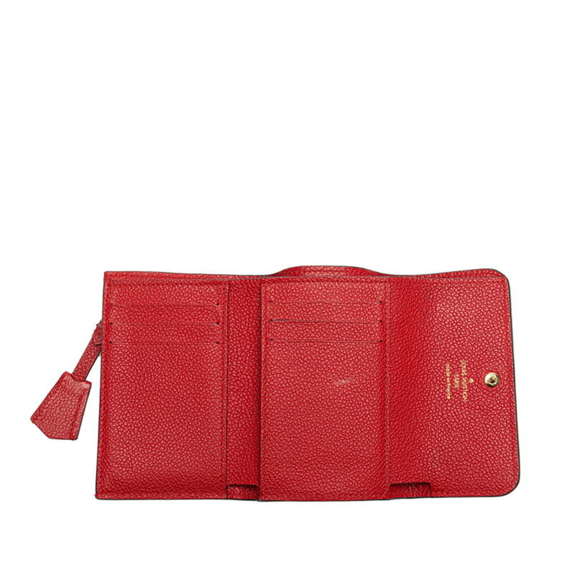 Louis Vuitton Louis Vuitton Monogram Empreinte Portefeuille Pont Neuf Tri-fold Wallet M62185 Red Cerise Leather Women's LOUIS VUITTON Size ONE SIZE - 5 Thumbnail