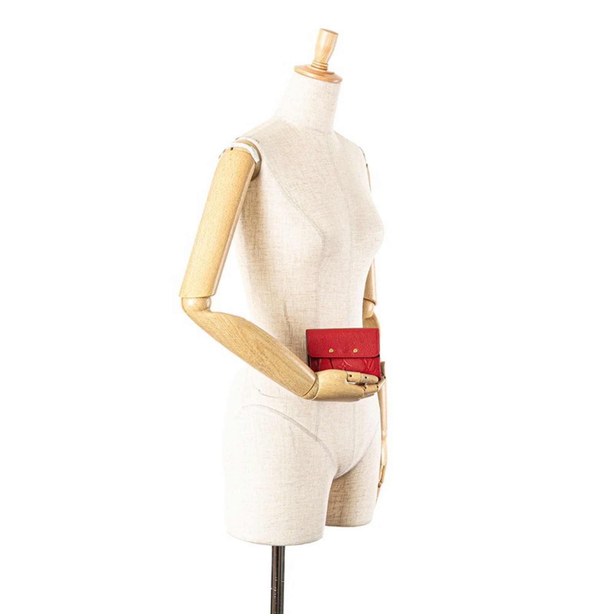 Louis Vuitton Louis Vuitton Monogram Empreinte Portefeuille Pont Neuf Tri-fold Wallet M62185 Red Cerise Leather Women's LOUIS VUITTON Size ONE SIZE - 11 Thumbnail