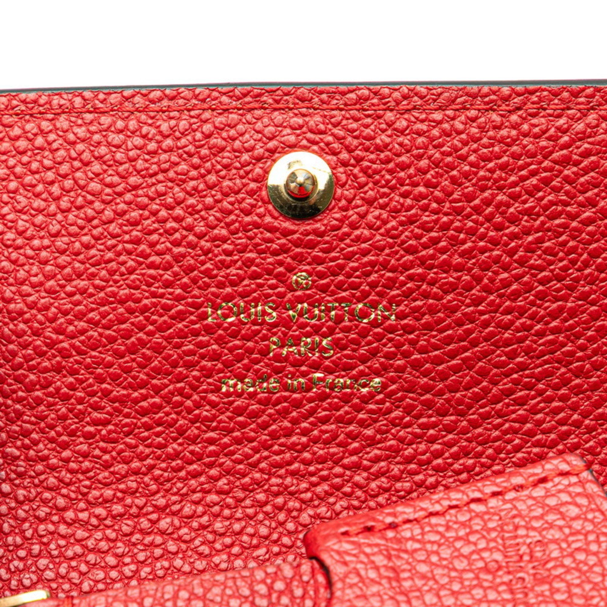 Louis Vuitton Louis Vuitton Monogram Empreinte Portefeuille Pont Neuf Tri-fold Wallet M62185 Red Cerise Leather Women's LOUIS VUITTON Size ONE SIZE - 9 Thumbnail