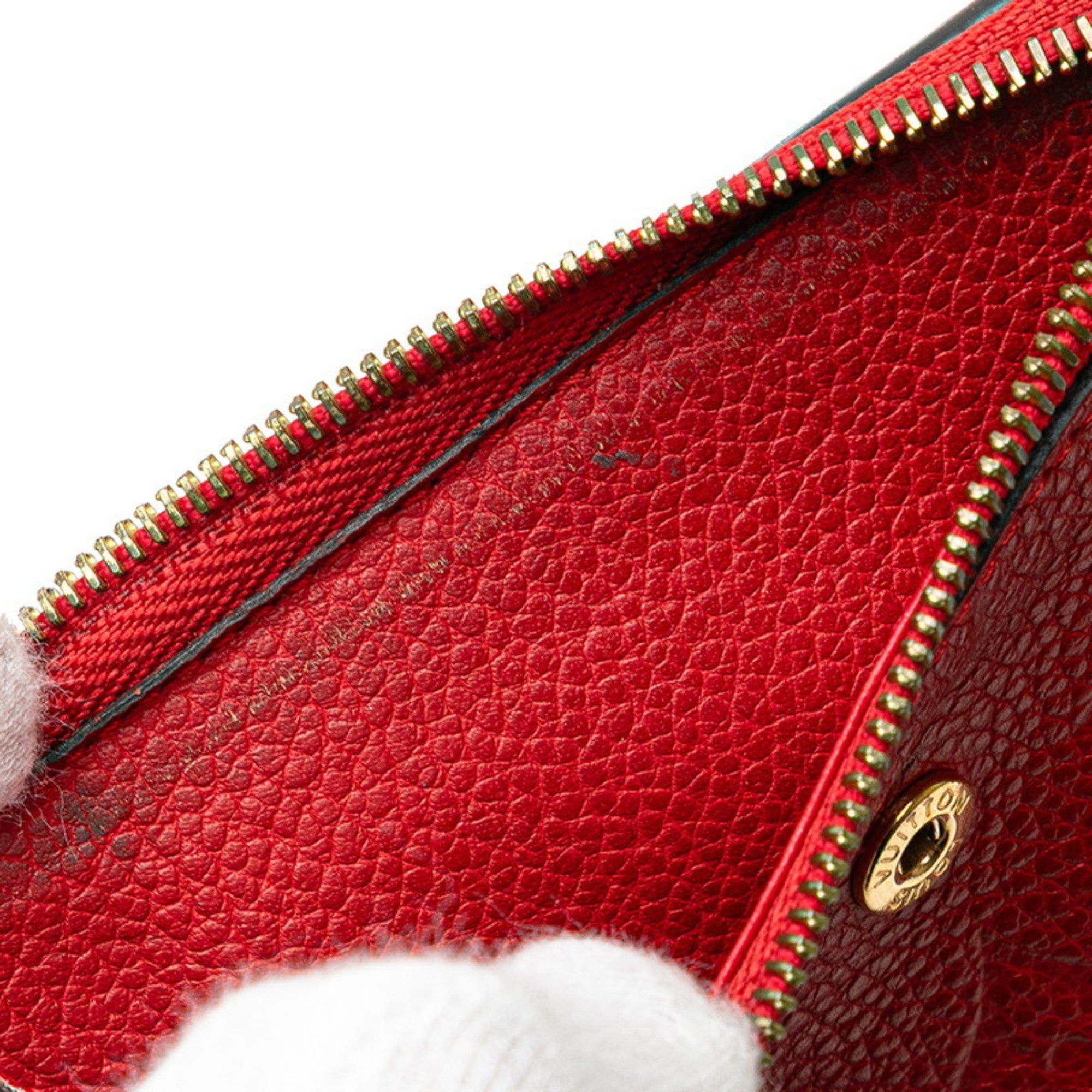 Louis Vuitton Louis Vuitton Monogram Empreinte Portefeuille Pont Neuf Tri-fold Wallet M62185 Red Cerise Leather Women's LOUIS VUITTON Size ONE SIZE - 4 Thumbnail