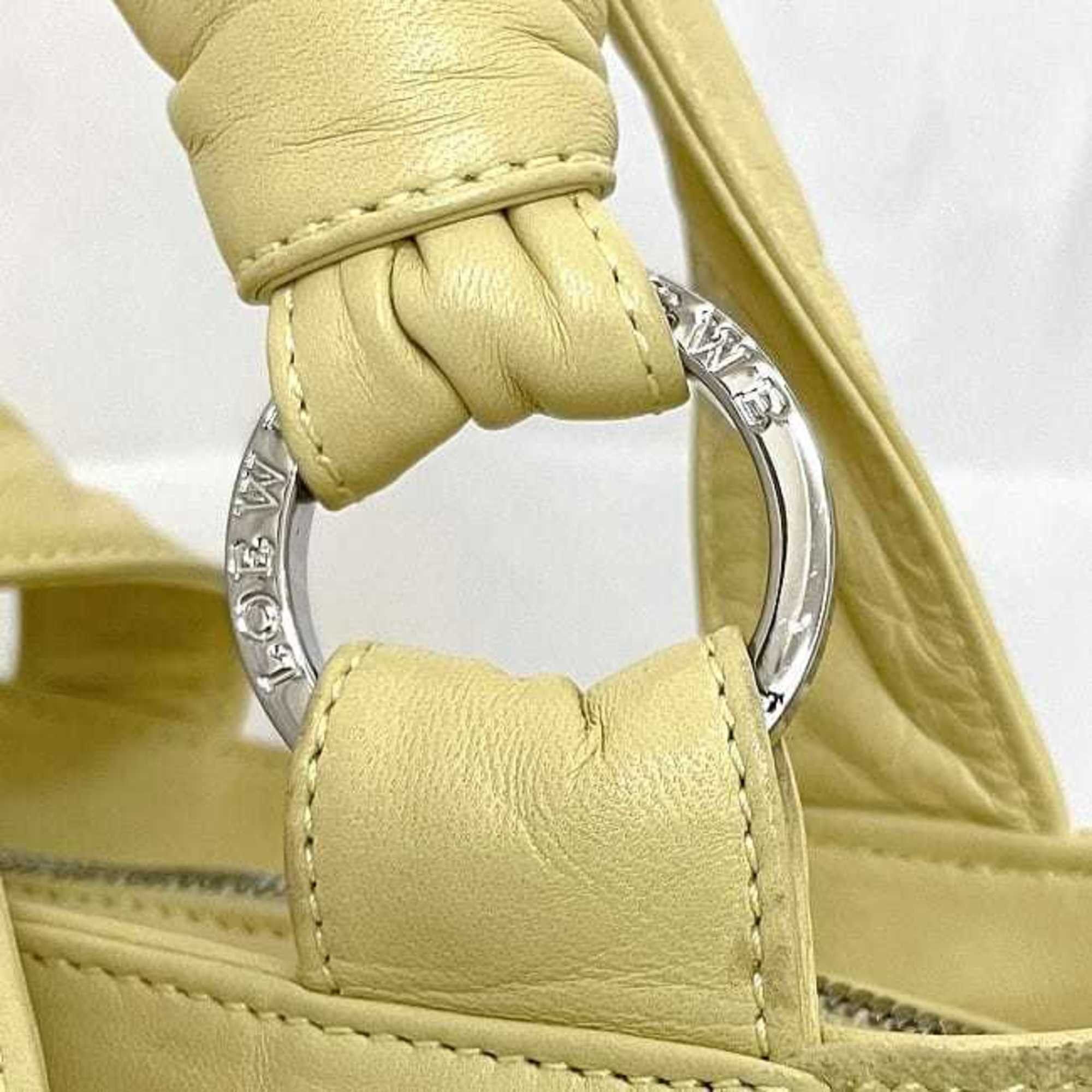 Loewe LOEWE handbag ec-23567 yellow anagram leather suede 050311 soft ladies tote bag ribbon genuine Size ONE SIZE - 10 Thumbnail