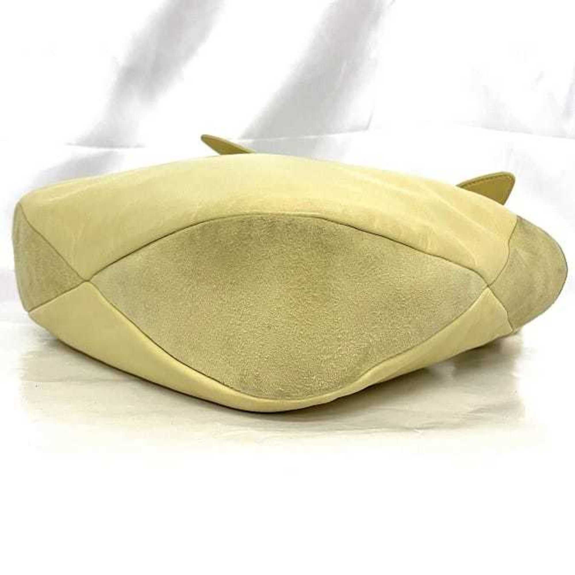 Loewe LOEWE handbag ec-23567 yellow anagram leather suede 050311 soft ladies tote bag ribbon genuine Size ONE SIZE - 4 Thumbnail