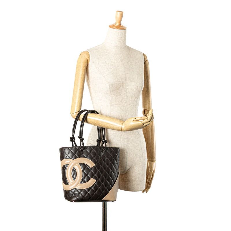Chanel Chanel Chanel Cambon Line Lambskin Handbag Leather Tote Bag Size ONE SIZE - 13 Thumbnail