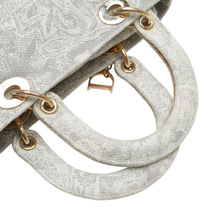 Dior Dior Dior Lady Dior Embroidery Canvas 2way Bag Canvas Shoulder Bag Size ONE SIZE - 9 Thumbnail