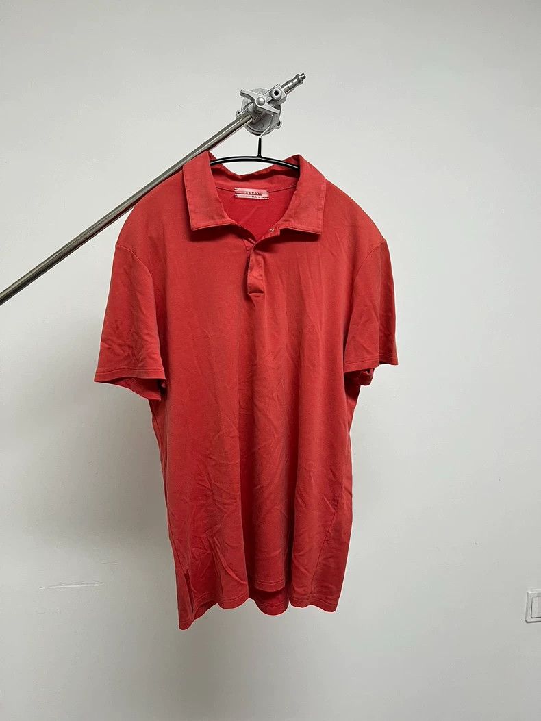 Prada prada vintage watermelon pink polo shirt Size US M / EU 48-50 / 2 - 2 Thumbnail