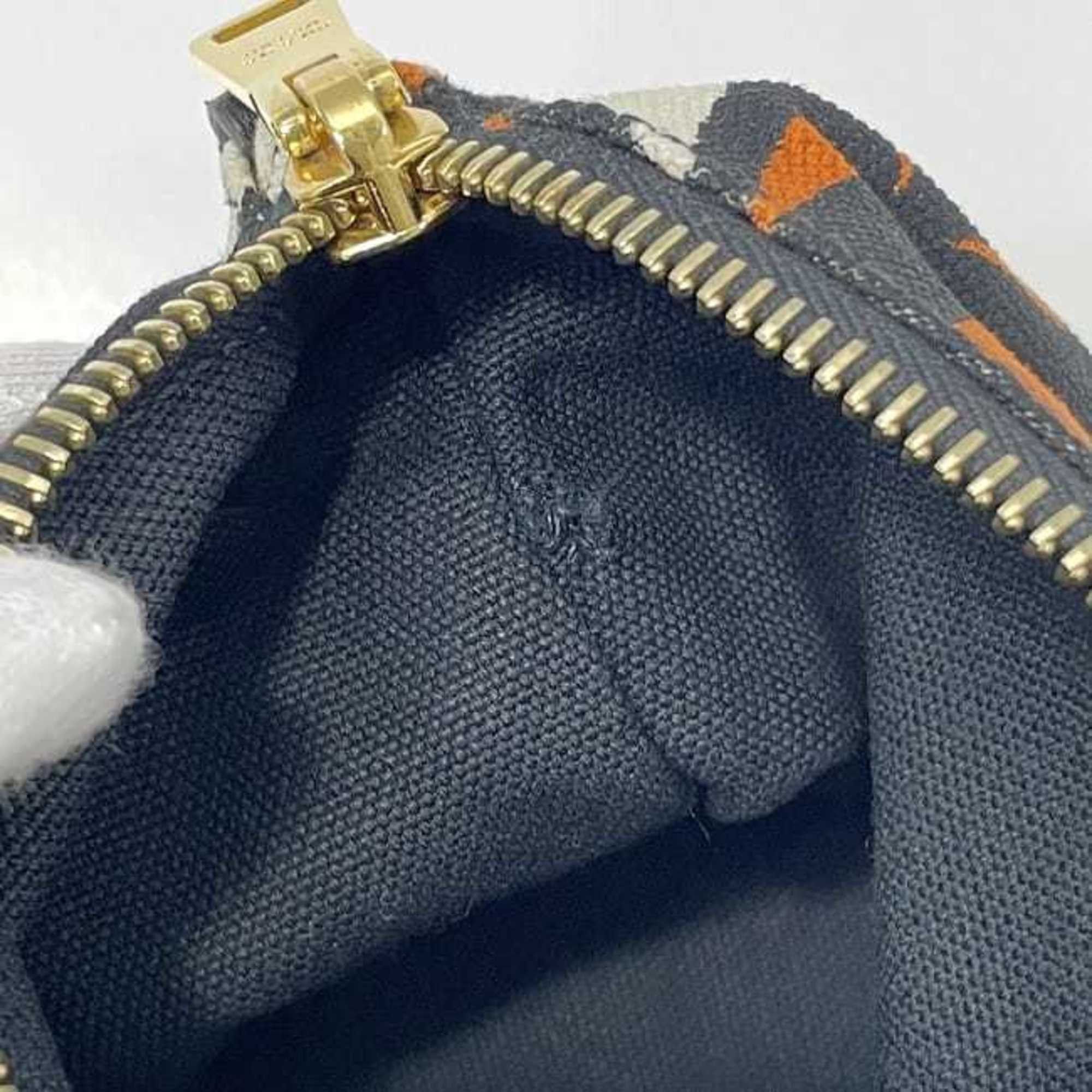 Prada Prada pouch ec-23542 black orange 1N1758 canvas saffiano leather 42 PRADA triangle plate men women Size ONE SIZE - 11 Thumbnail