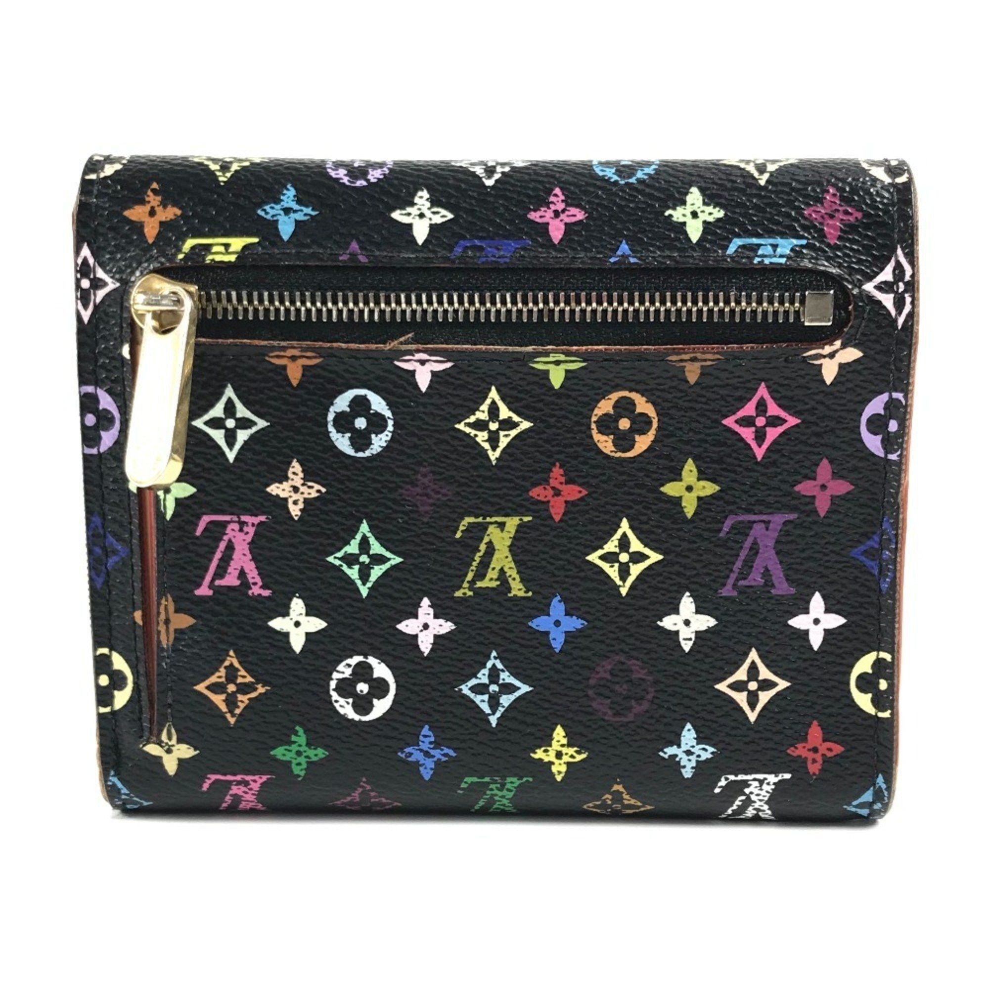 Louis Vuitton LOUIS VUITTON M58015 Monogram Multicolor Portefeuille Koala Compact Wallet Tri-fold Canvas Women's Noir Black Size ONE SIZE - 2 Thumbnail