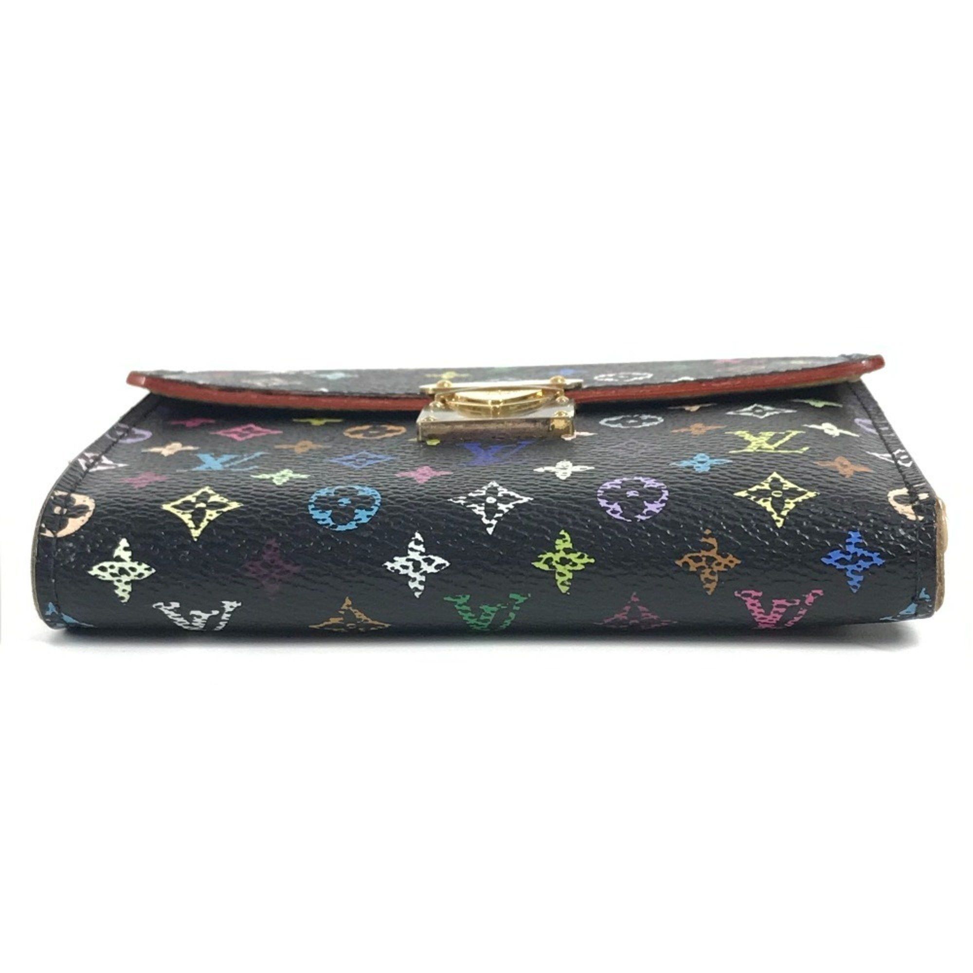 Louis Vuitton LOUIS VUITTON M58015 Monogram Multicolor Portefeuille Koala Compact Wallet Tri-fold Canvas Women's Noir Black Size ONE SIZE - 5 Thumbnail